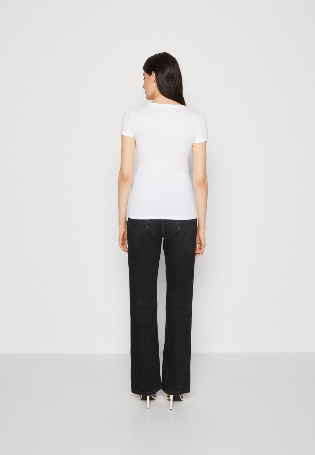 MINI TRIANGLE TEE - Basic T-shirt - pure white