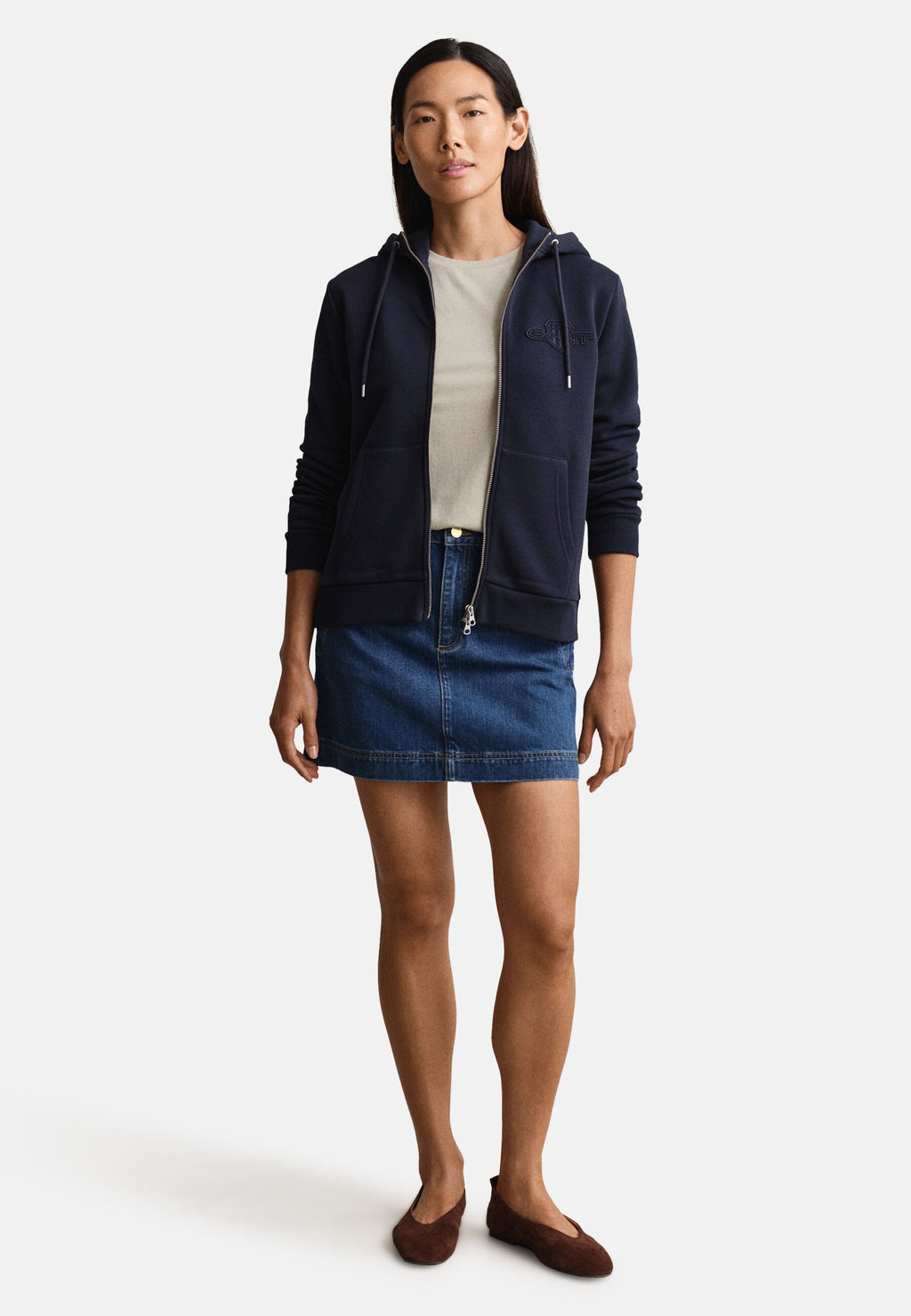 Zip-up sweatshirt - evening blue