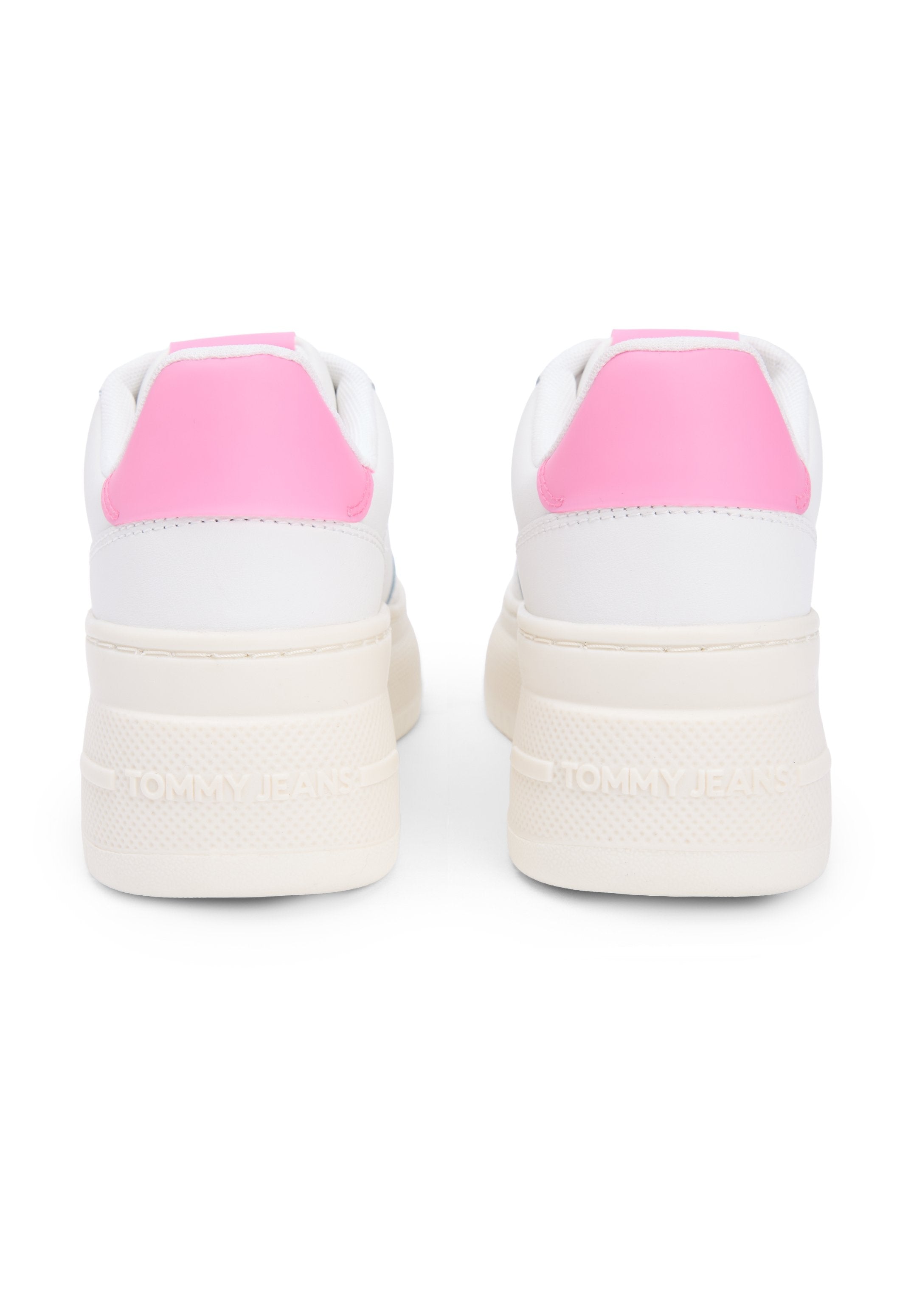 FINE CLEAT PLATFORM BASKETBALL TRAINERS WITH LEATHER - Trainers - ecru