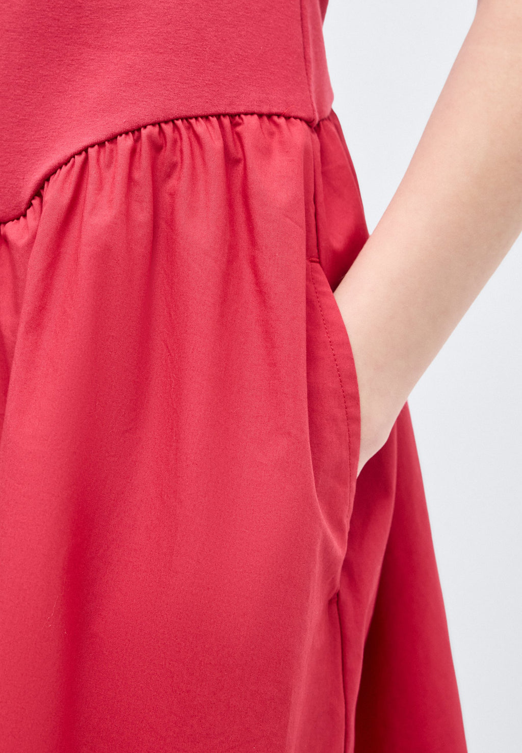 MIXED MEDIA DRESS - Jersey dress - chakra red