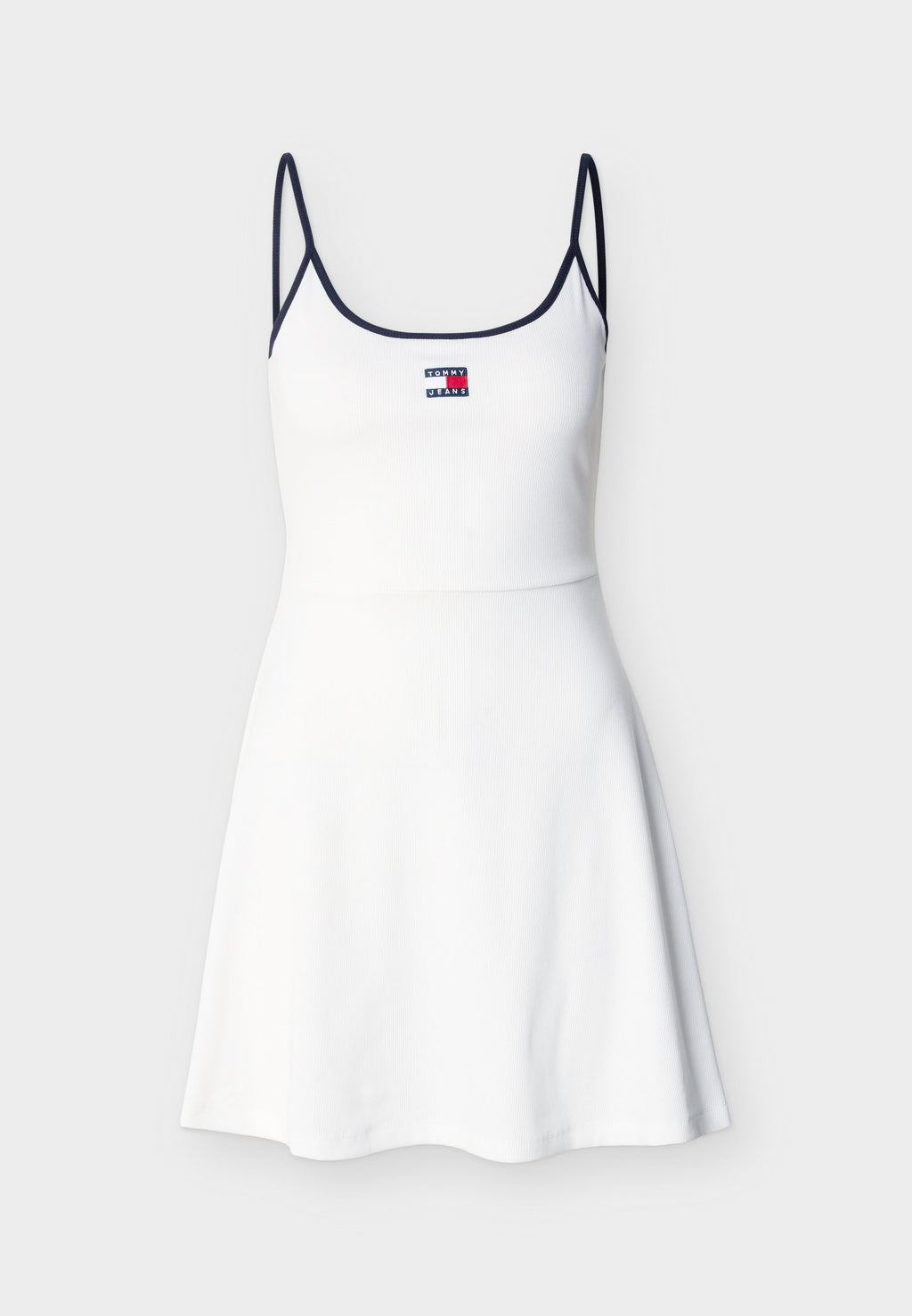 ROBE ÉVASÉE TOMMY BADGE STRAP - Robe en jersey - écru