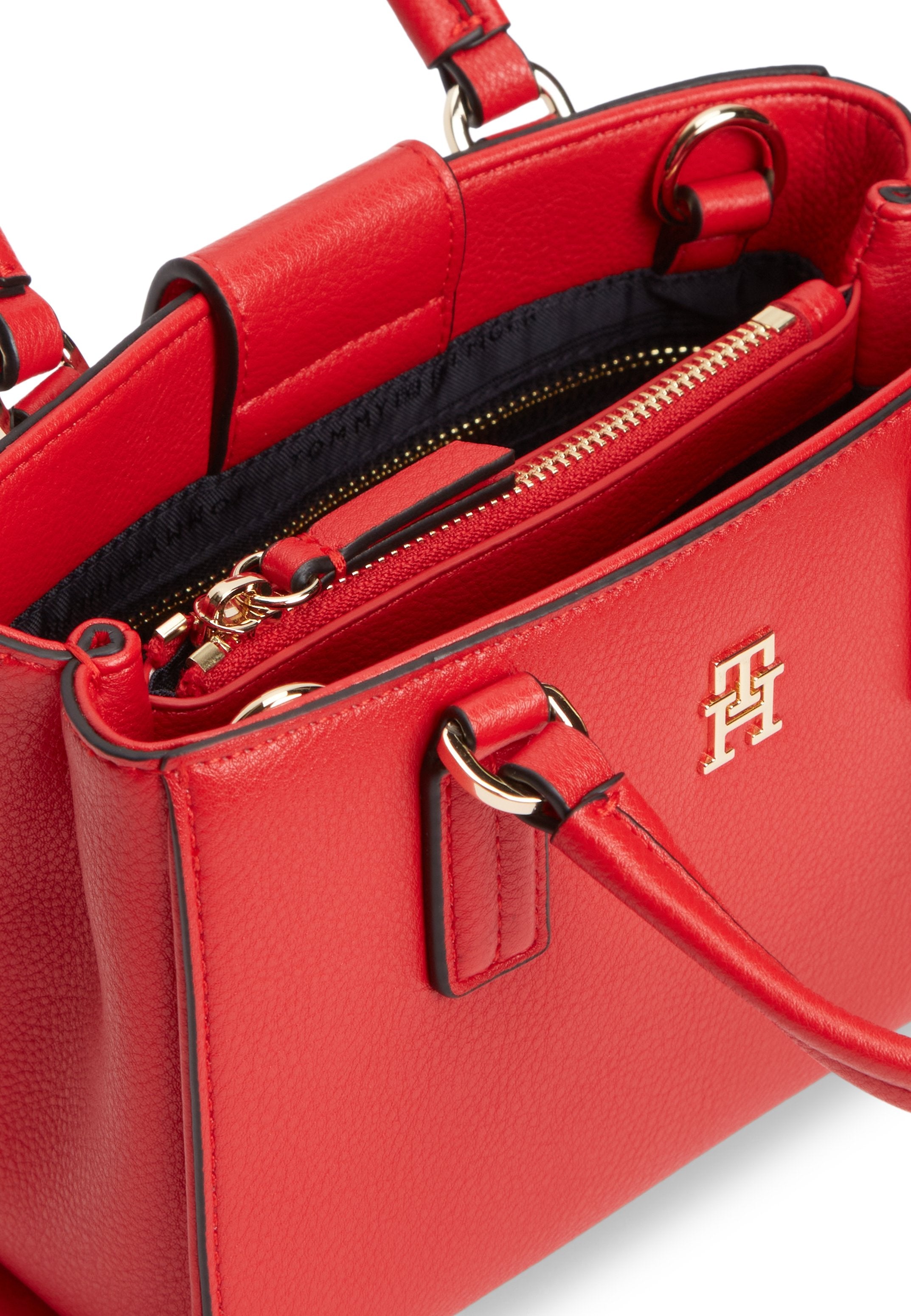 TH MONOGRAM CROSSBODY TOTE BAG - Handbag - primary red