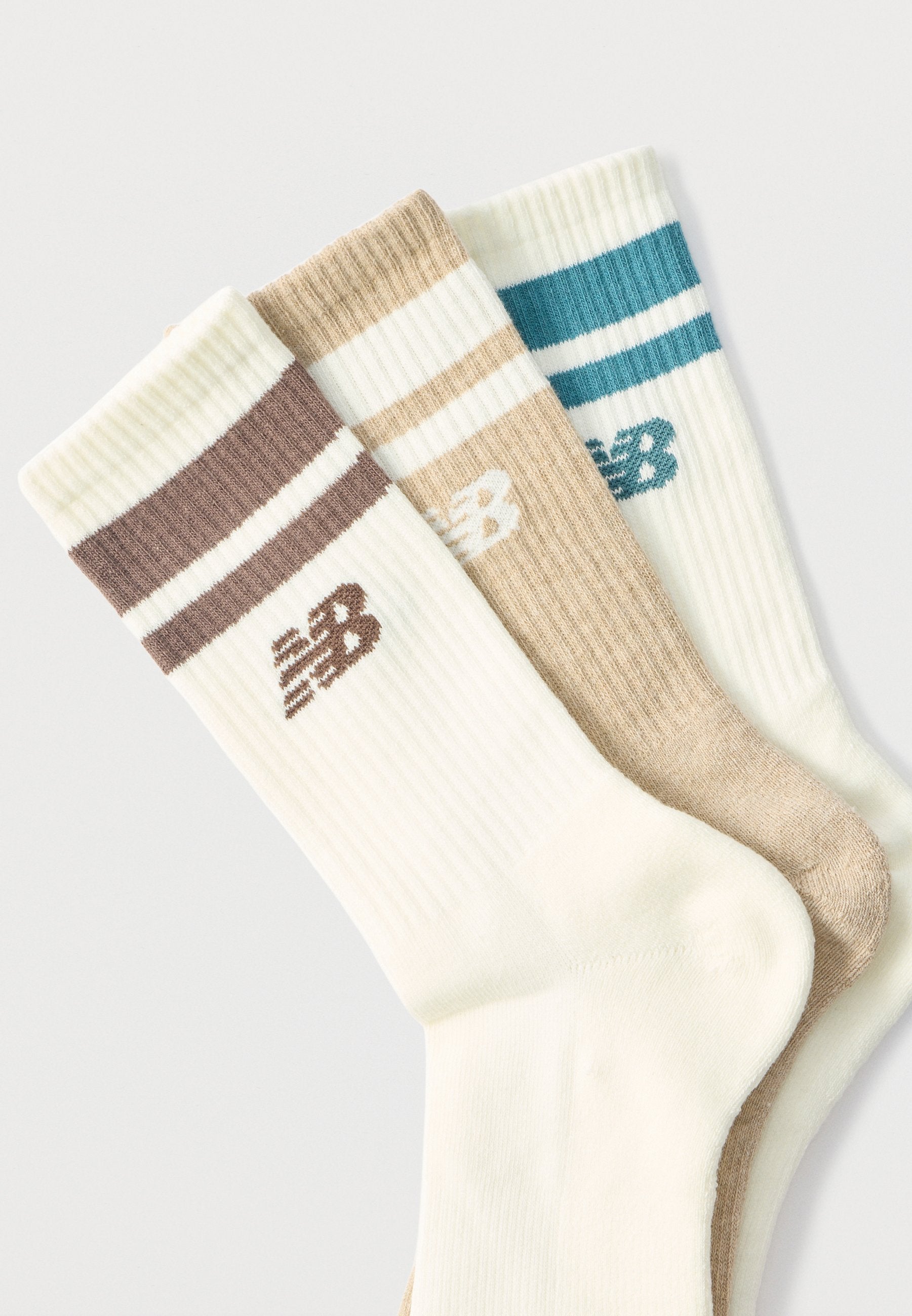 EVERYDAY MIDCALF UNISEX 3 PACK - Socks - stone/ off-white