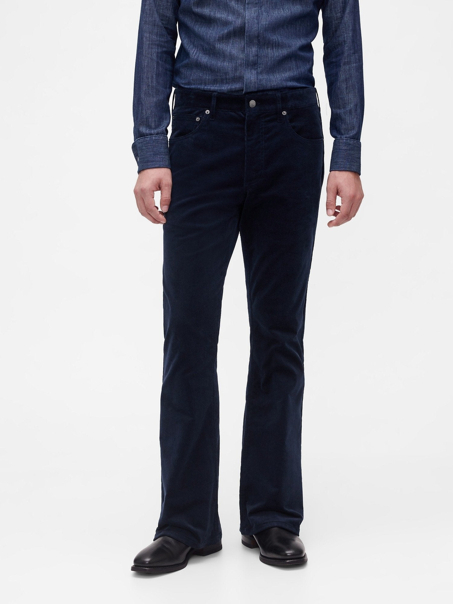 GAPSTUDIO CORDUROY BOOT PANTS - Bootcut jeans - new navy