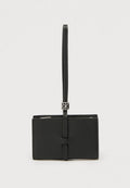 EMBLEM PEBBLE WALLET ON STRAP - Wallet - black