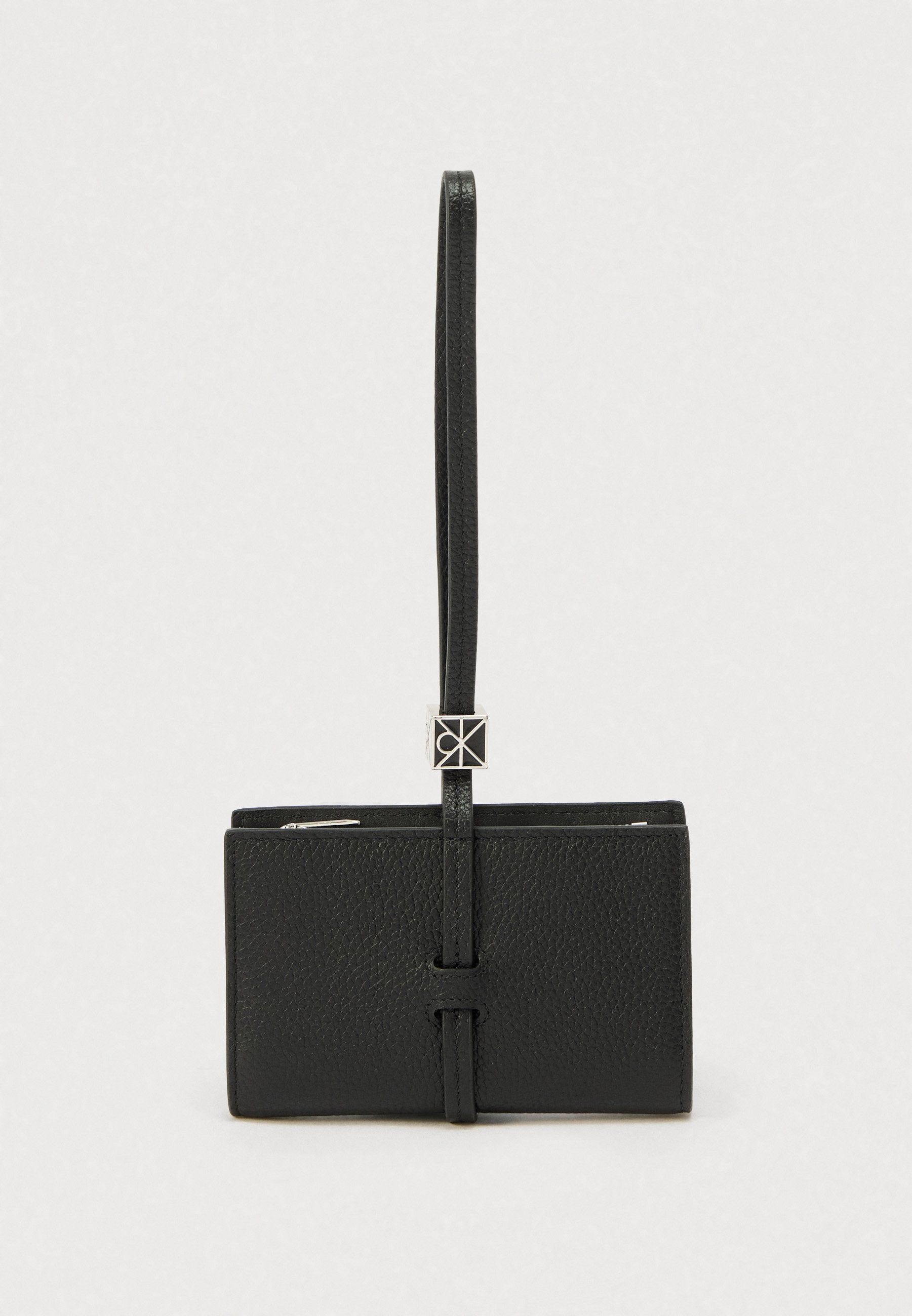 EMBLEM PEBBLE WALLET ON STRAP - Wallet - black