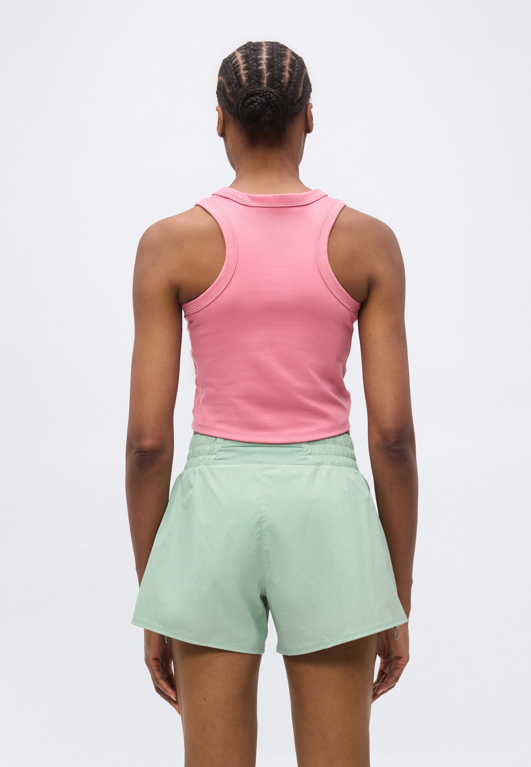 ONE FITTED CROP TANK - Top - peony/white