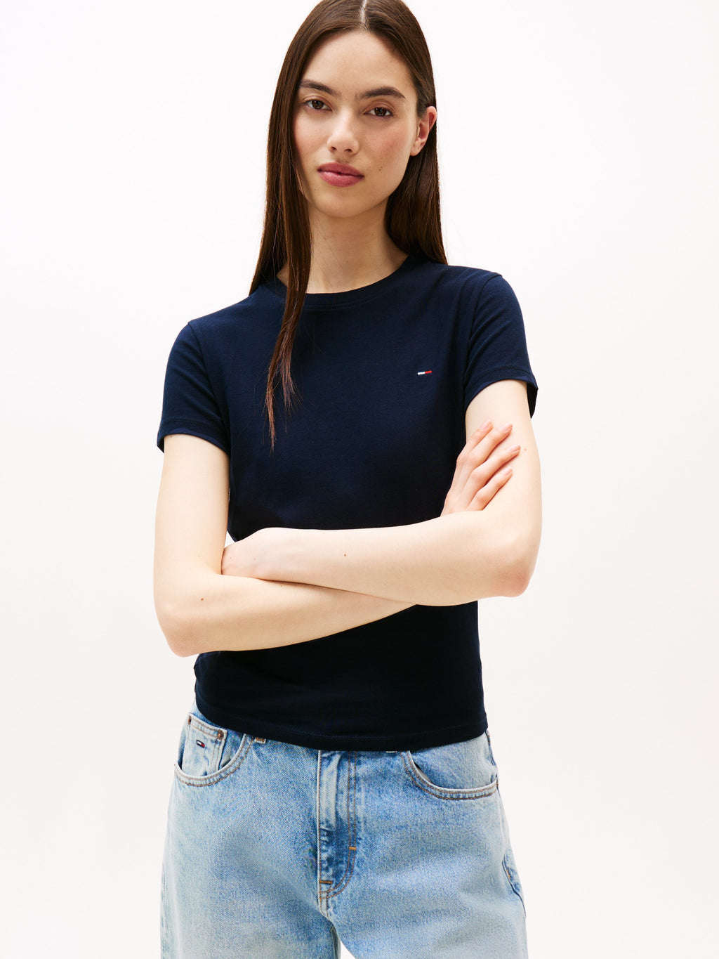 2 PACK - Basic T-shirt - ecru/dark night navy