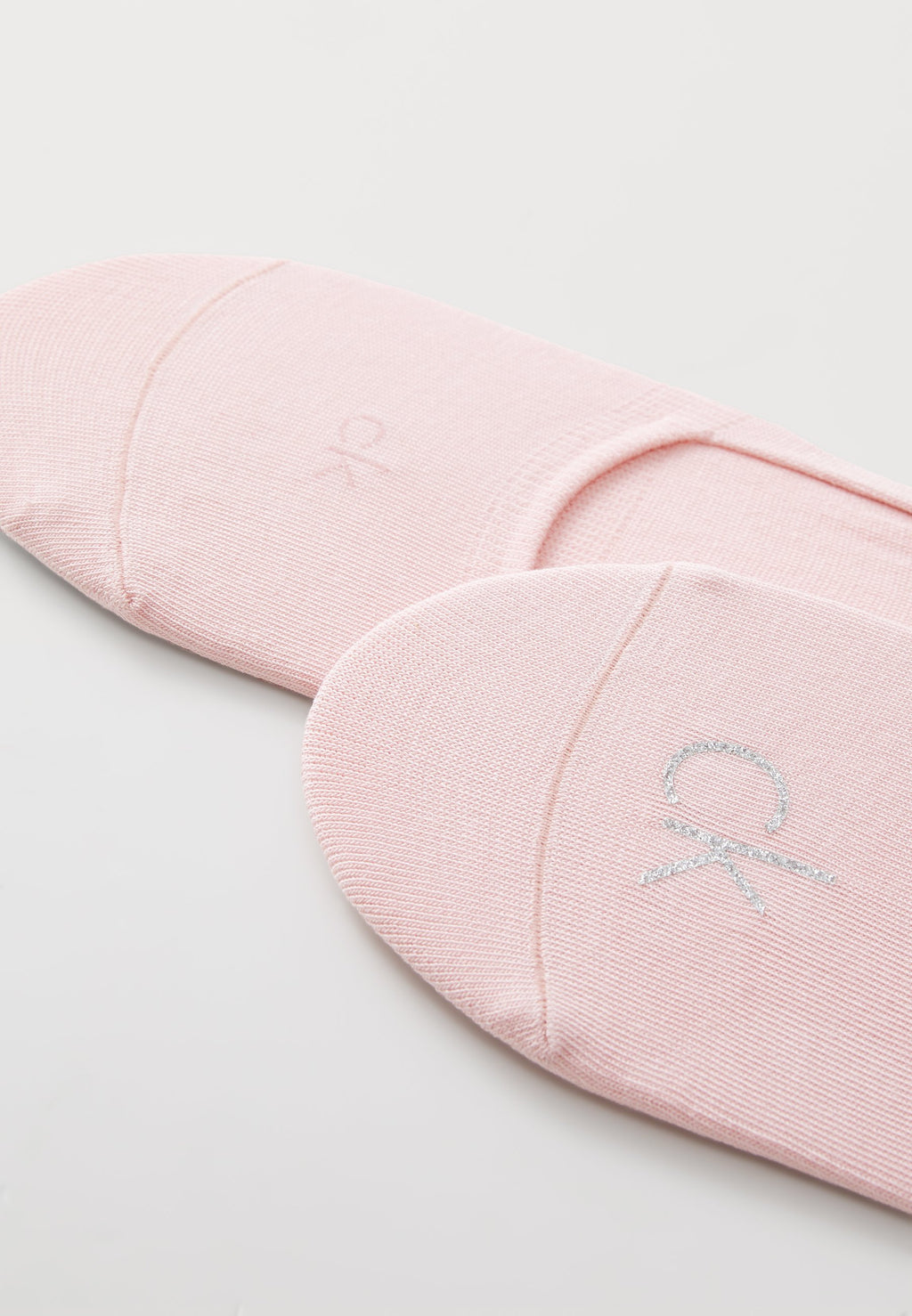 CHAUSSETTES FEMME MI-HAUTES LOGO BRILLANT LOT DE 2 - Chaussettes invisibles - rose