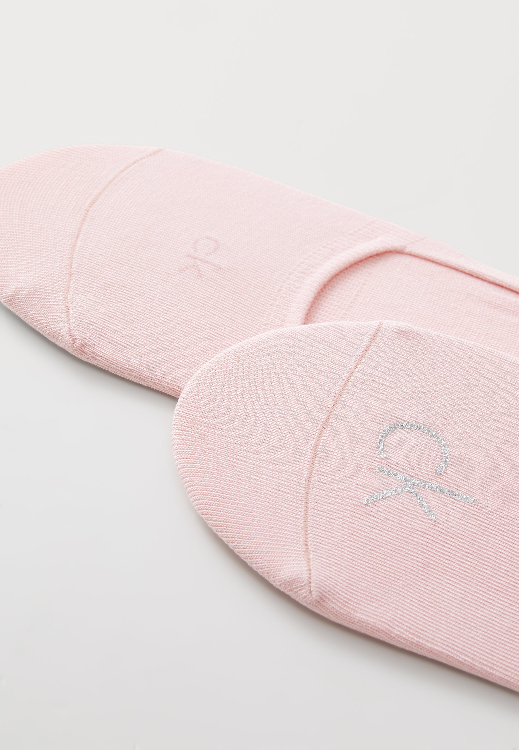 CHAUSSETTES FEMME MI-HAUTES LOGO BRILLANT LOT DE 2 - Chaussettes invisibles - rose
