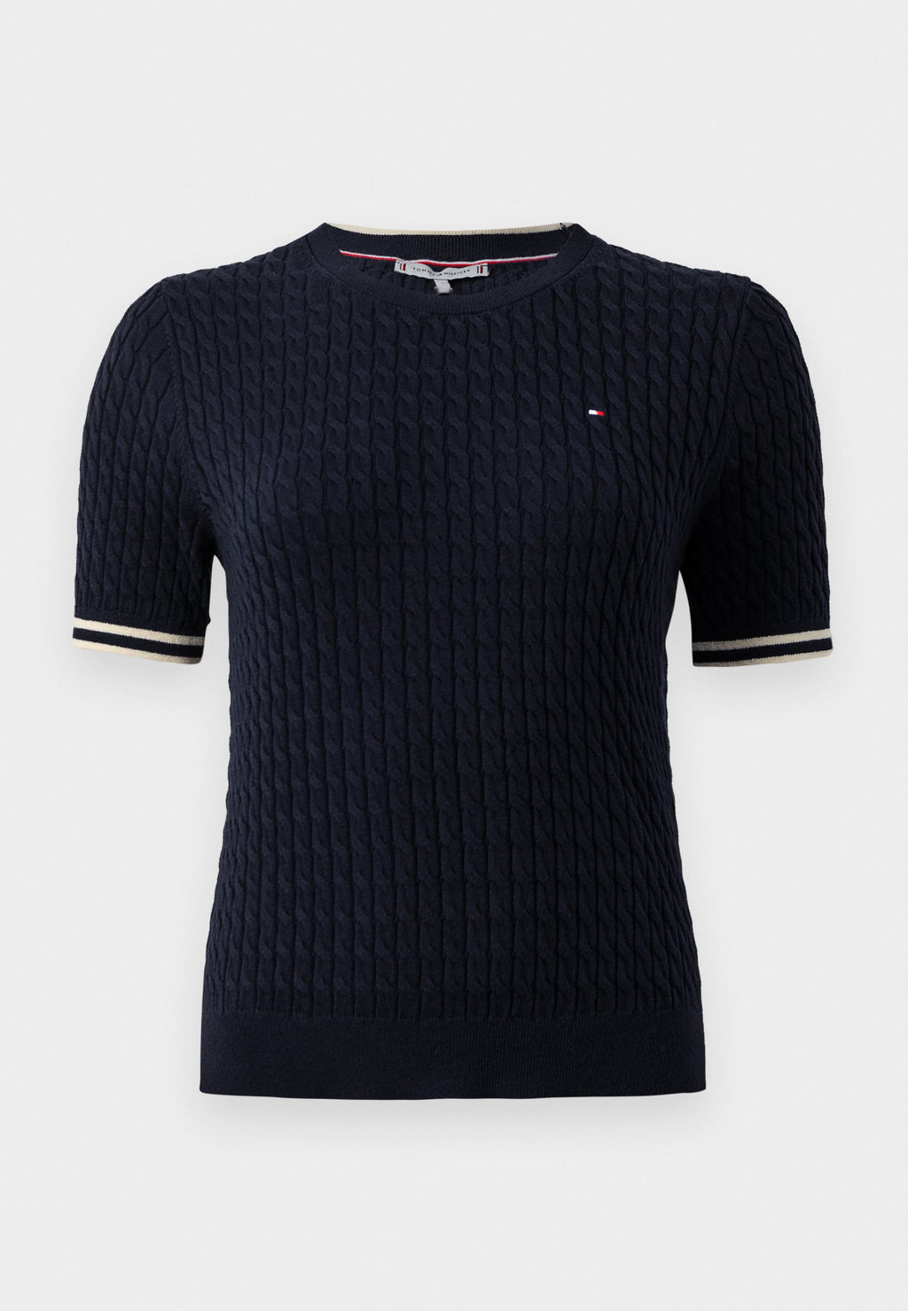 CABLE FINE - Basic T-shirt - dark night navy