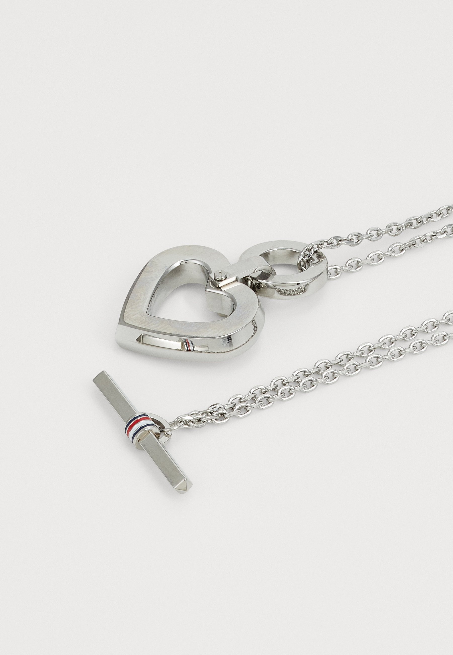 TOGGLE HEART - Necklace - silver-coloured
