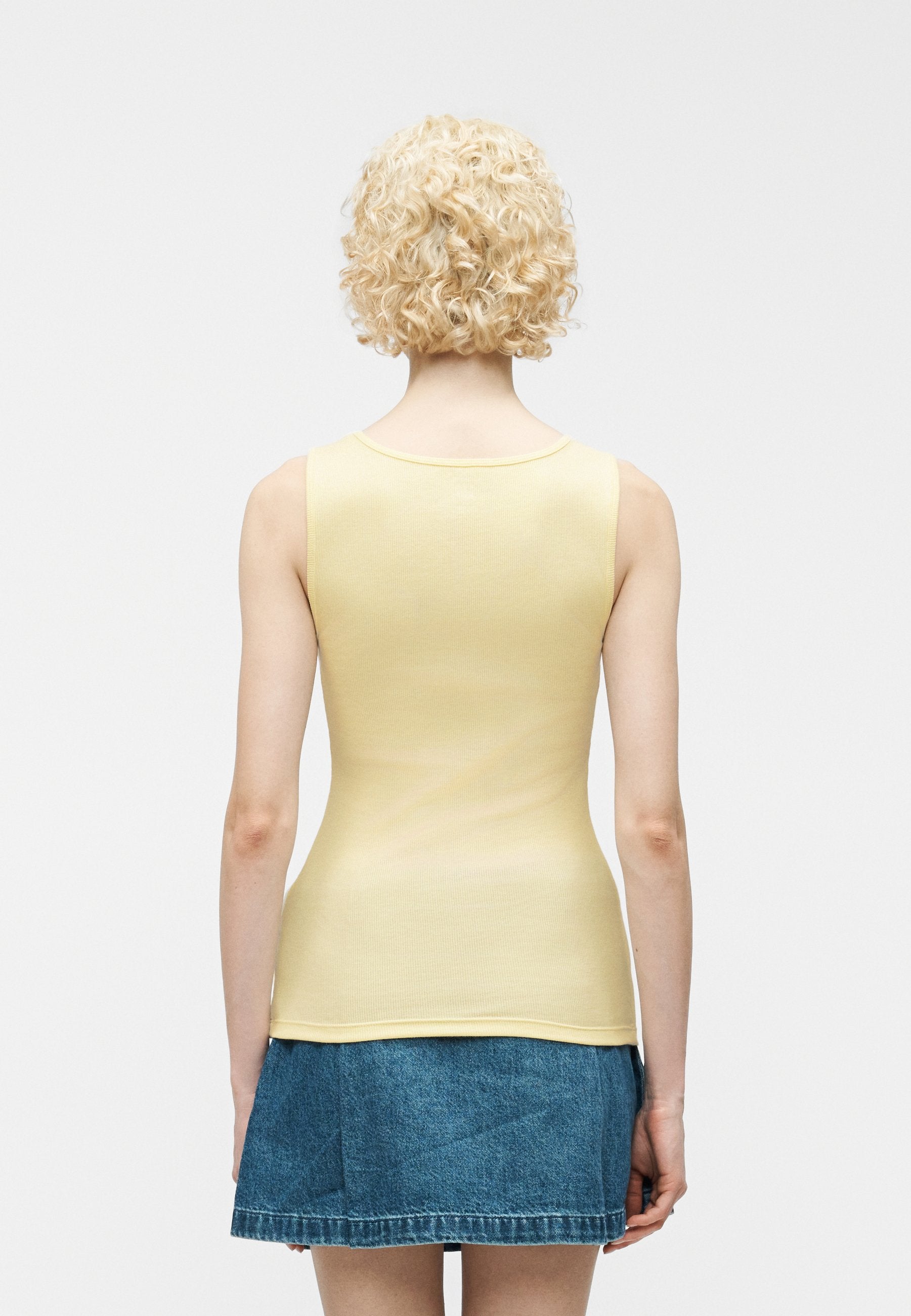 TANK - Top - mottled light yellow