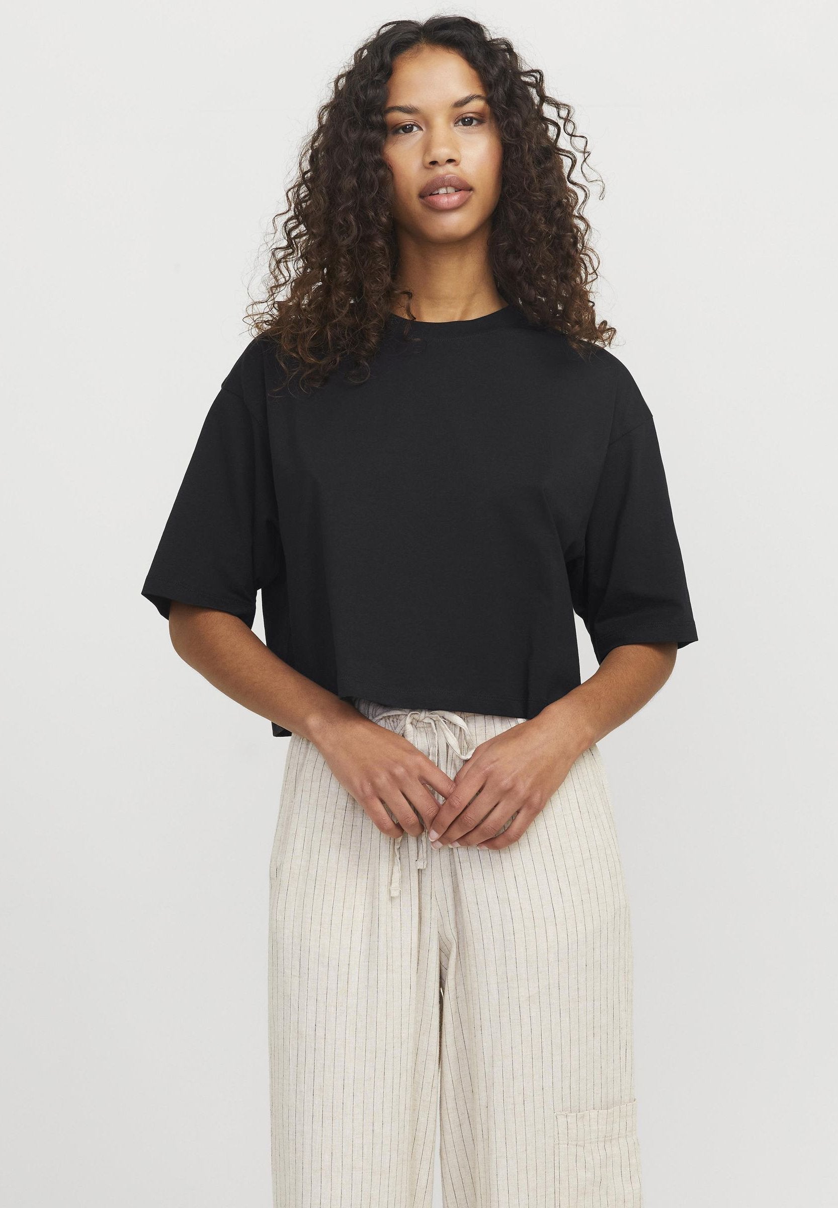 TEE COURT AMPLE JXANDREA - T-shirt basique - noir