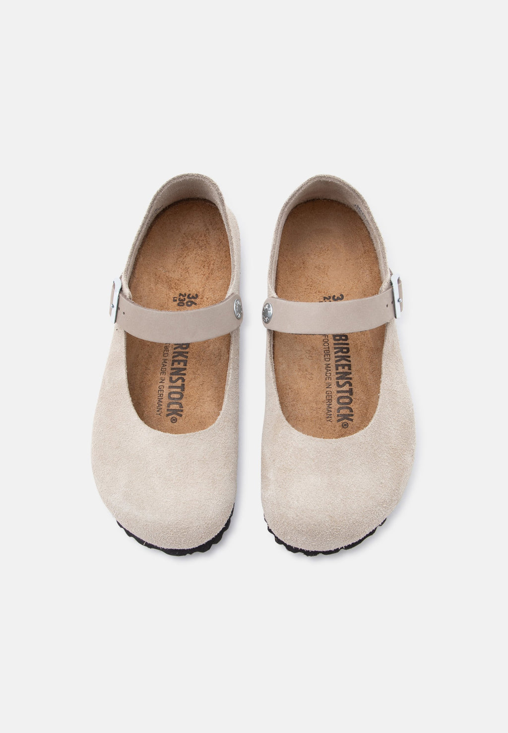 MANTOVA LEVE TAUPES NARROW - Ankle strap ballet pumps - taupe