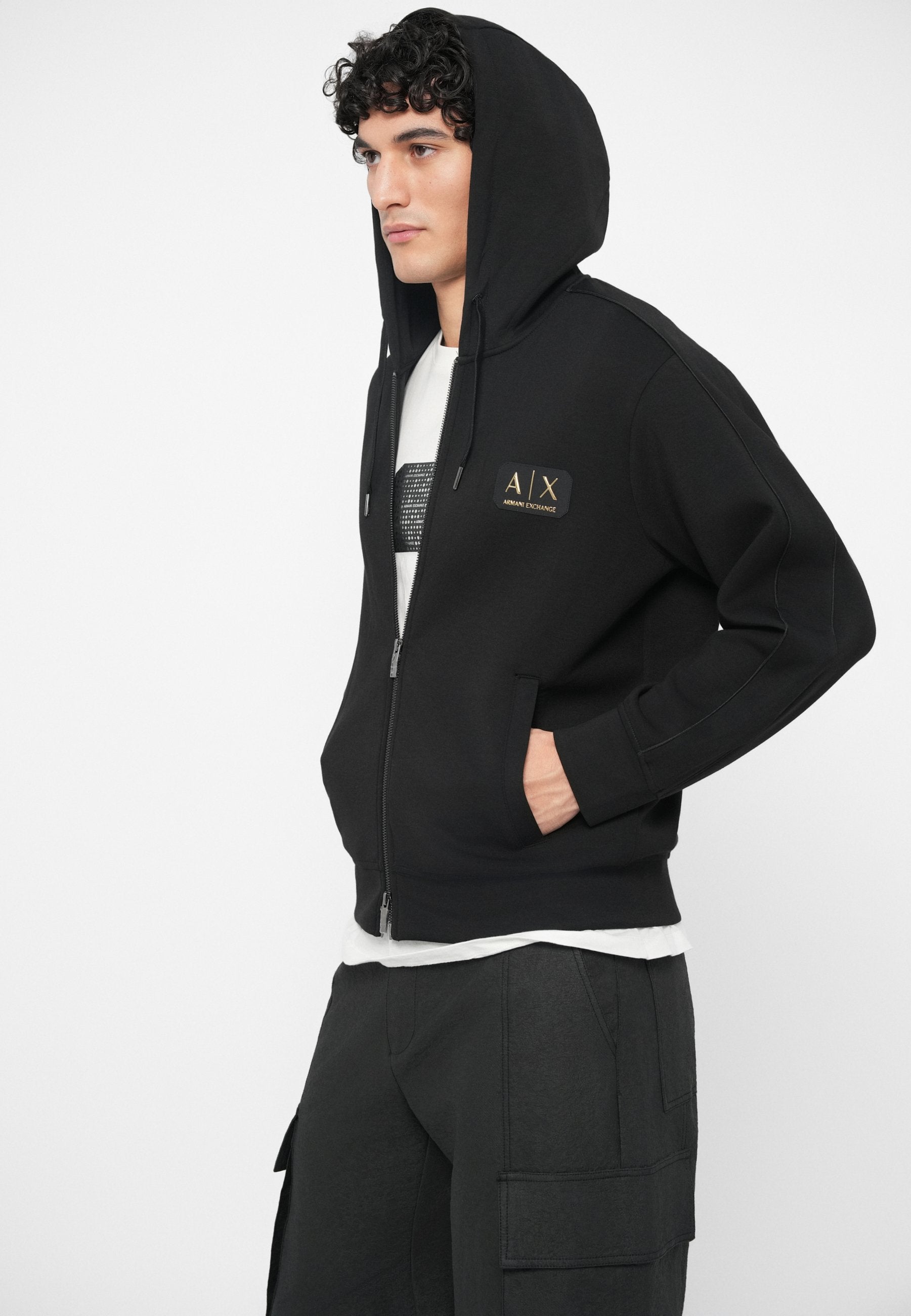 Zip-up sweatshirt - black