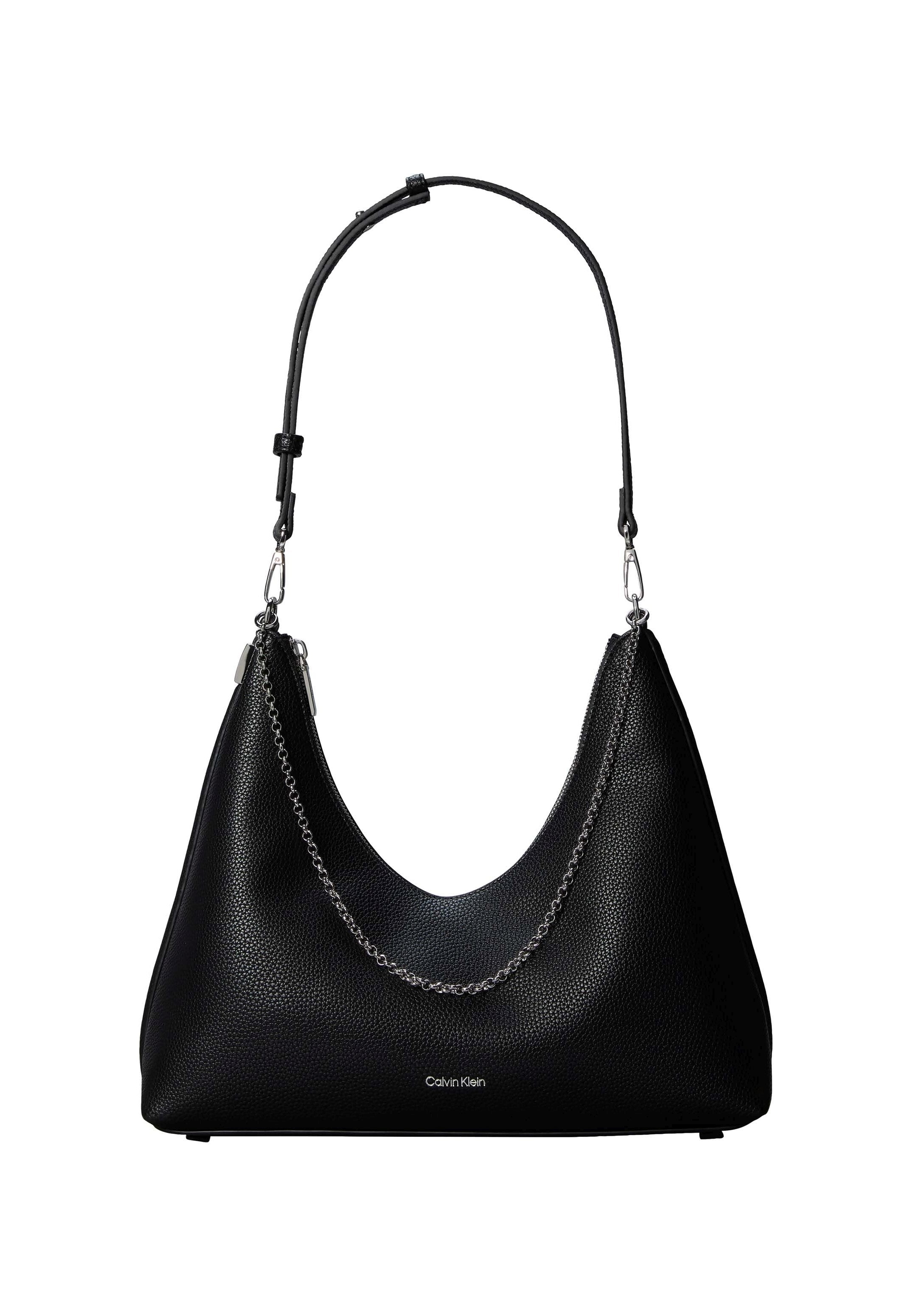 EMBLEM TOP ZIP HOBO - Handbag - black