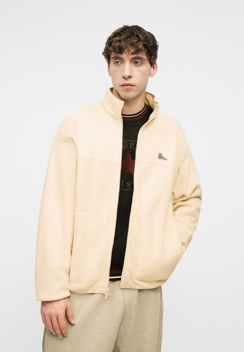GIFT GIVING SNEAKER PATCH FULL ZIP - Fleece jacket - light dune