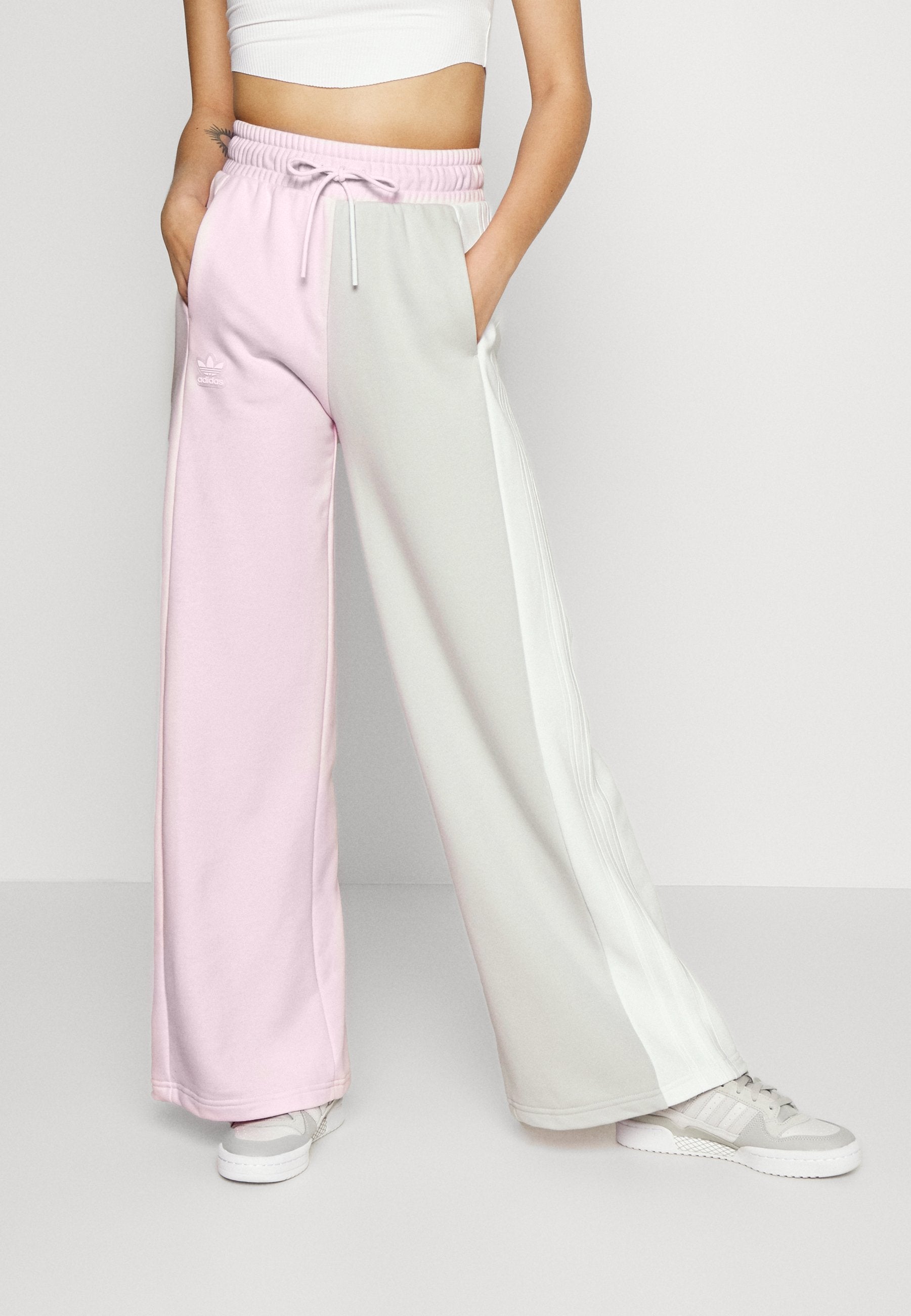 WIDE LEG  - Tracksuit bottoms - clear pink