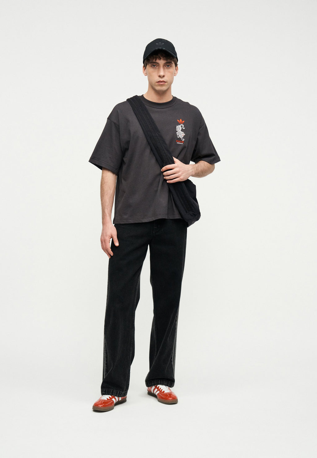 TEE-SHIRT TIGRE UNISEXE - T-shirt imprimé - noir utilitaire