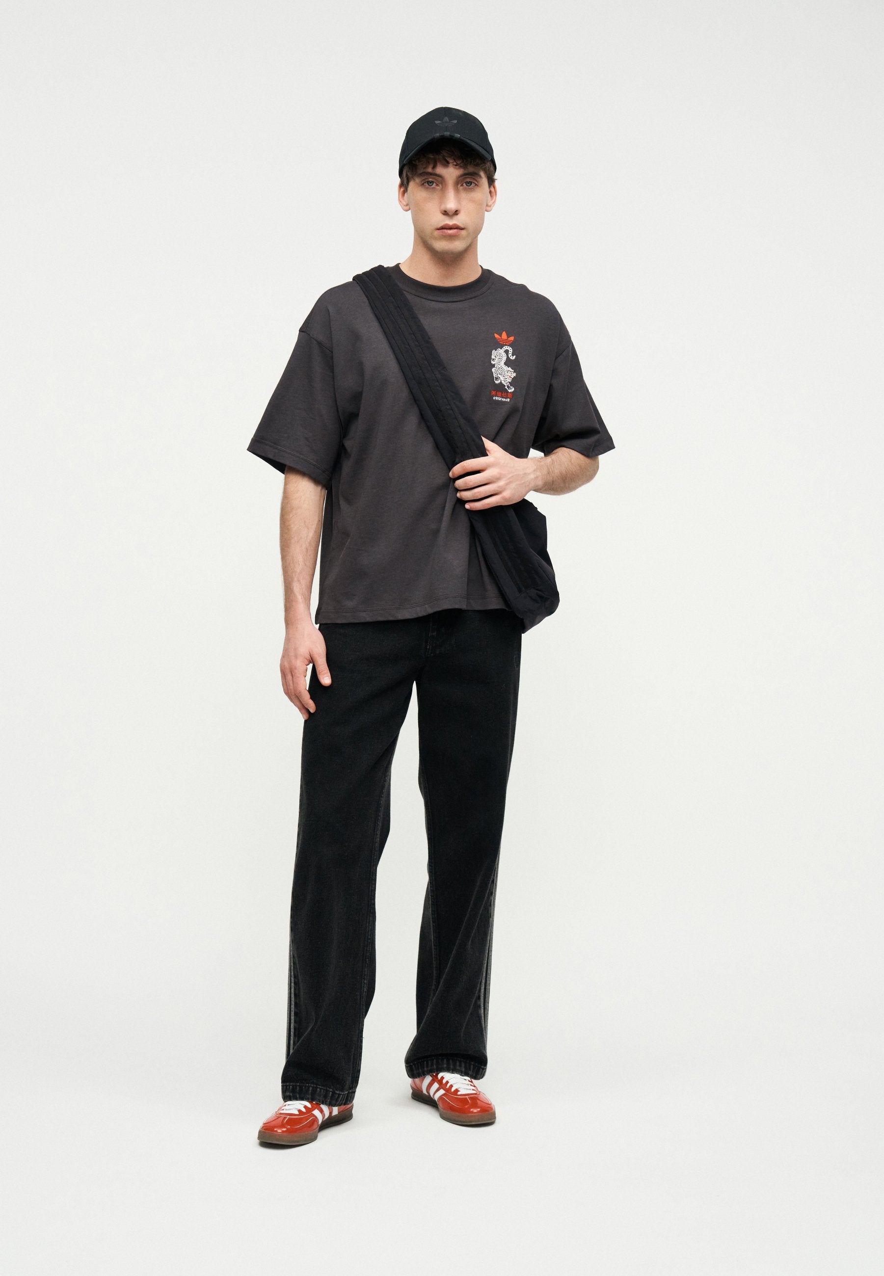 TEE-SHIRT TIGRE UNISEXE - T-shirt imprimé - noir utilitaire
