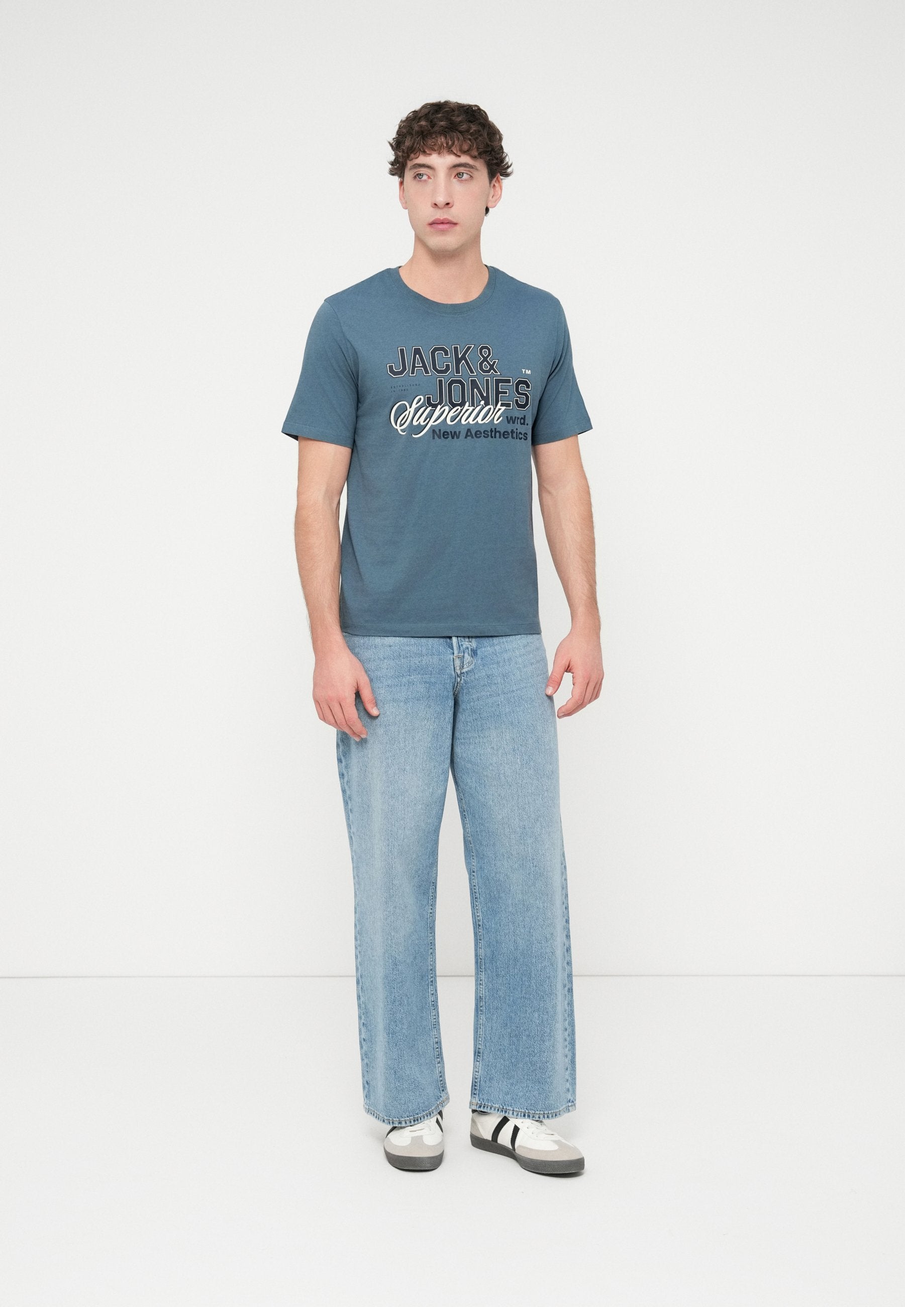 T- - Print T-shirt - blue mirage