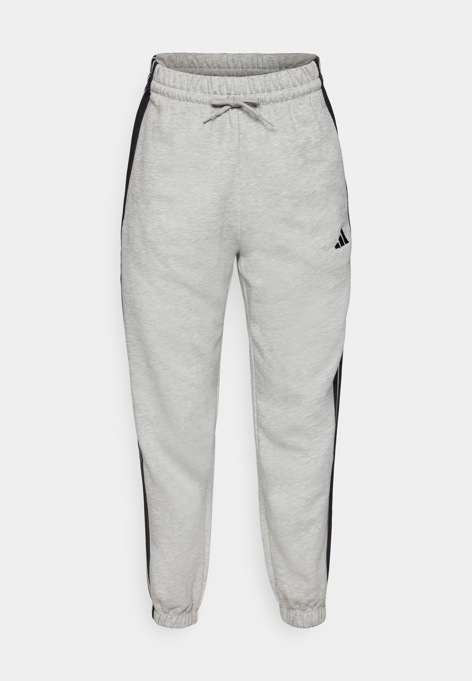 ESSENTIALS 3 STRIPES LOOSE PANTS - Bas de survêtement - gris/noir