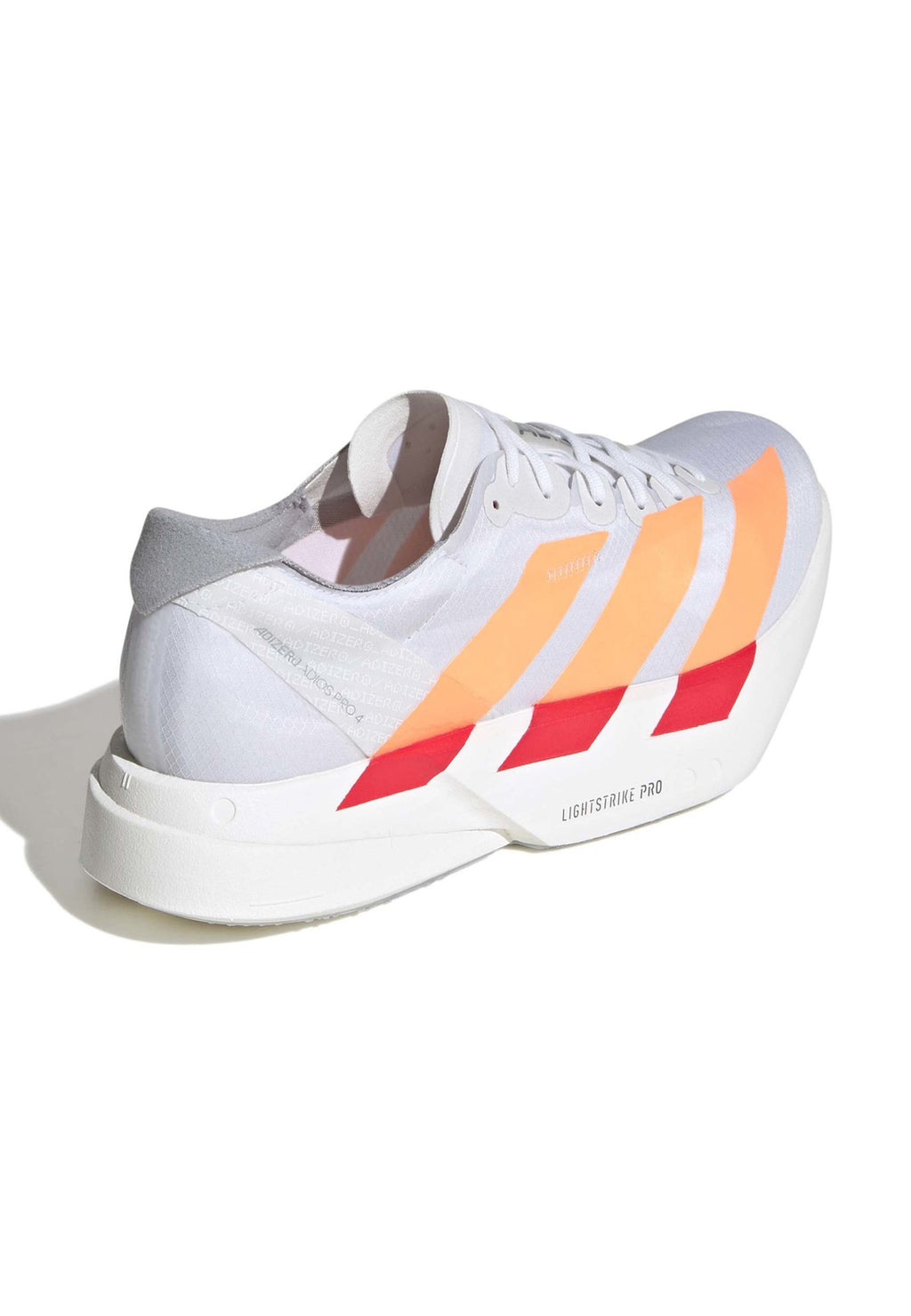 ADIZERO ADIOS PRO 4 - Road running shoes - ftwr white/beam orange/lucid red