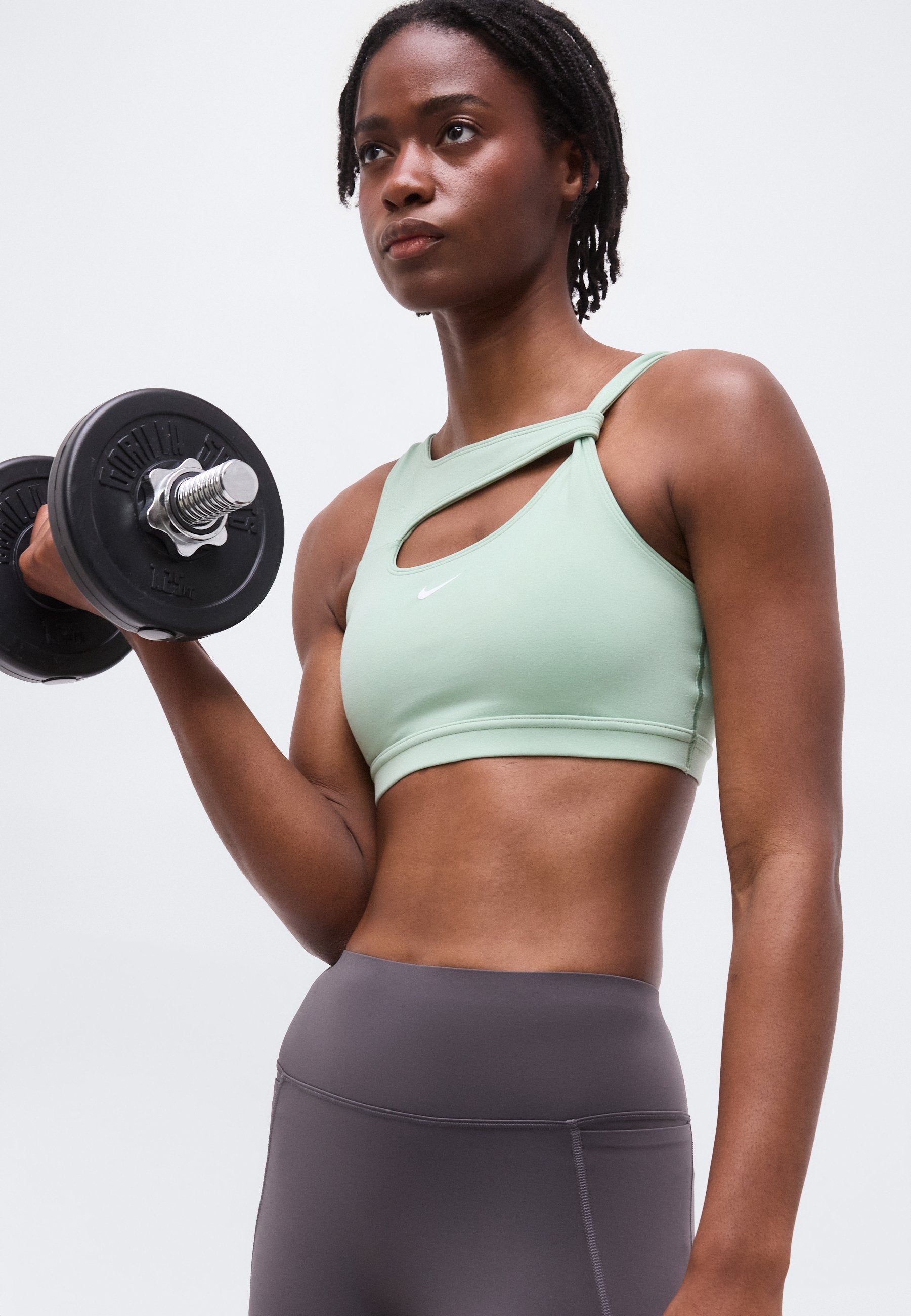 BRA CAPSULE - Light support sports bra - steam/white
