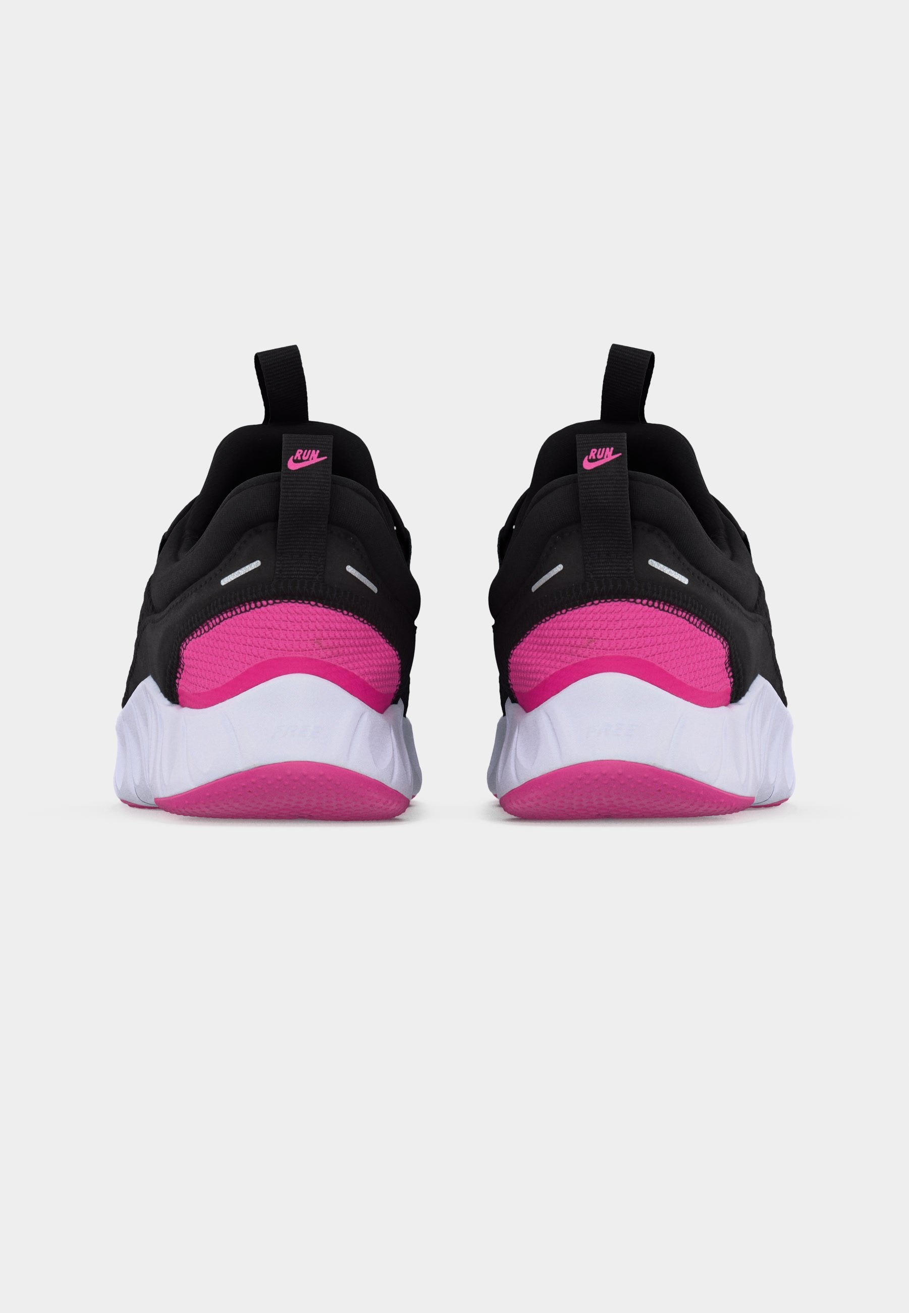 FREE RIDE UNISEX - Road running shoes - black/playful pink/anthracite/white