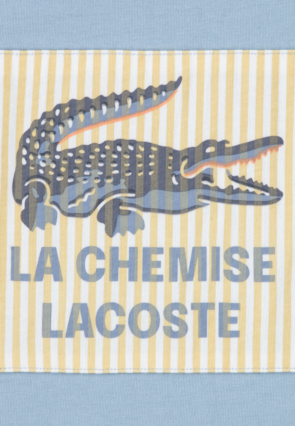 APPLIQUE TEE - Print T-shirt - lacoste chambray