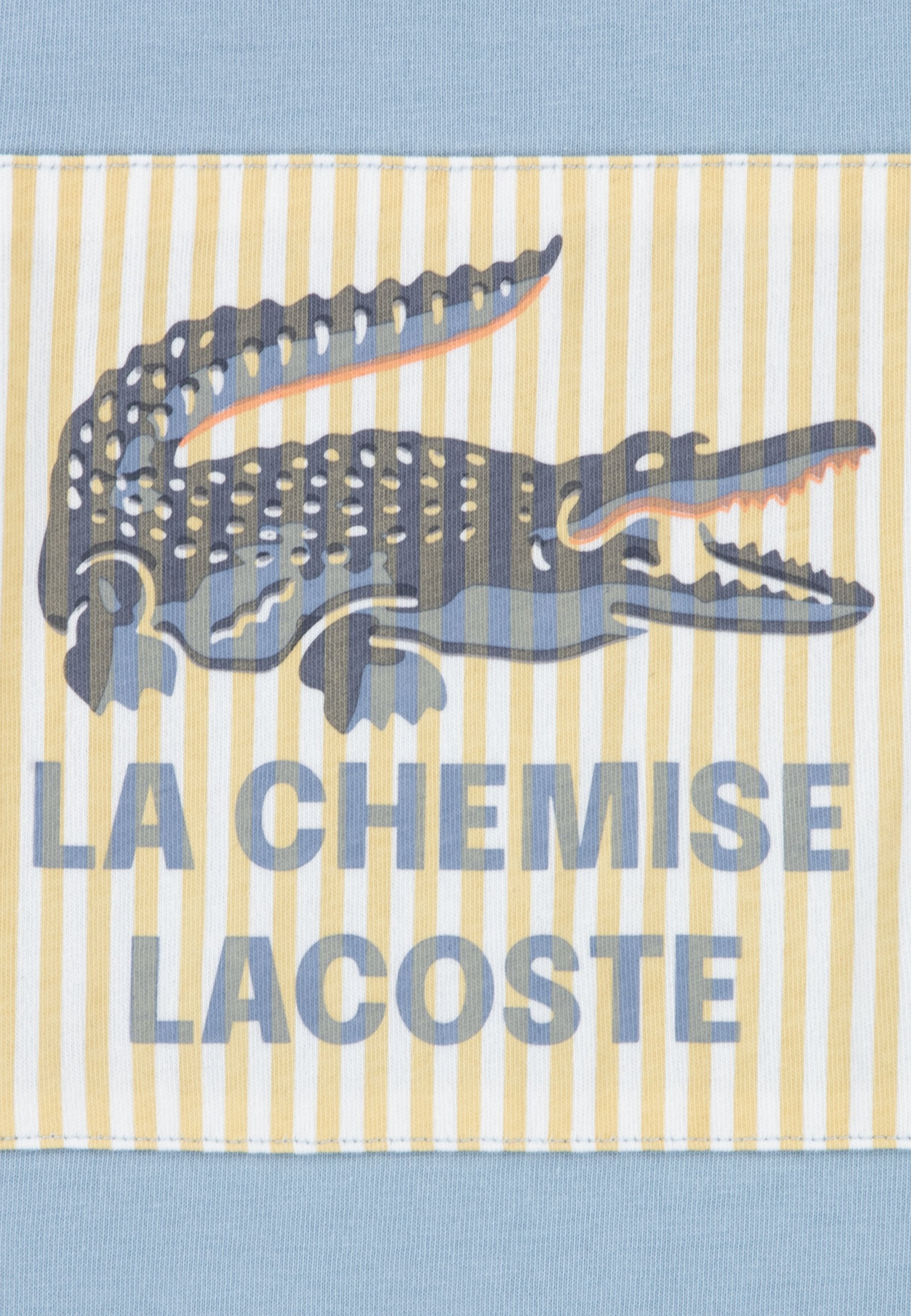 APPLIQUE TEE - Print T-shirt - lacoste chambray
