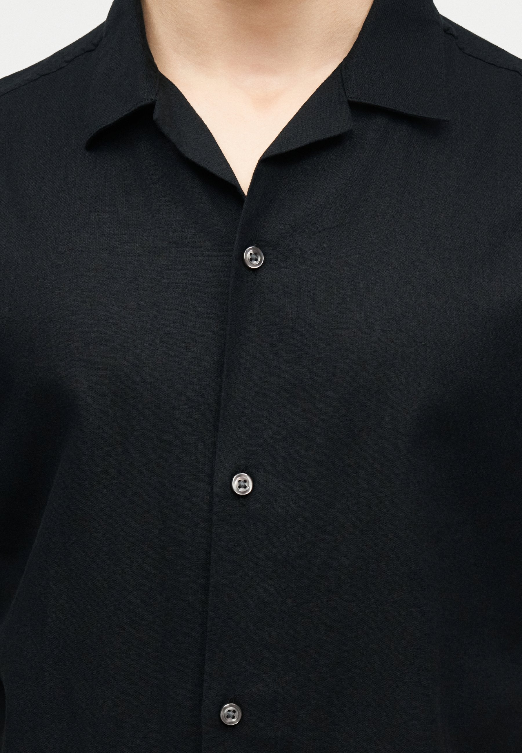 STANDARD RESORT COLLAR - Shirt - black
