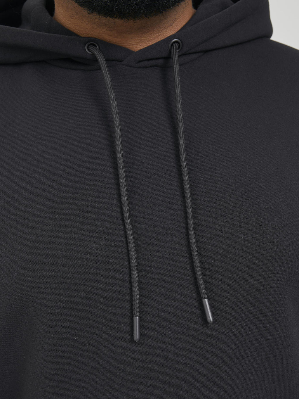 Plus Size Plain - Hoodie - black