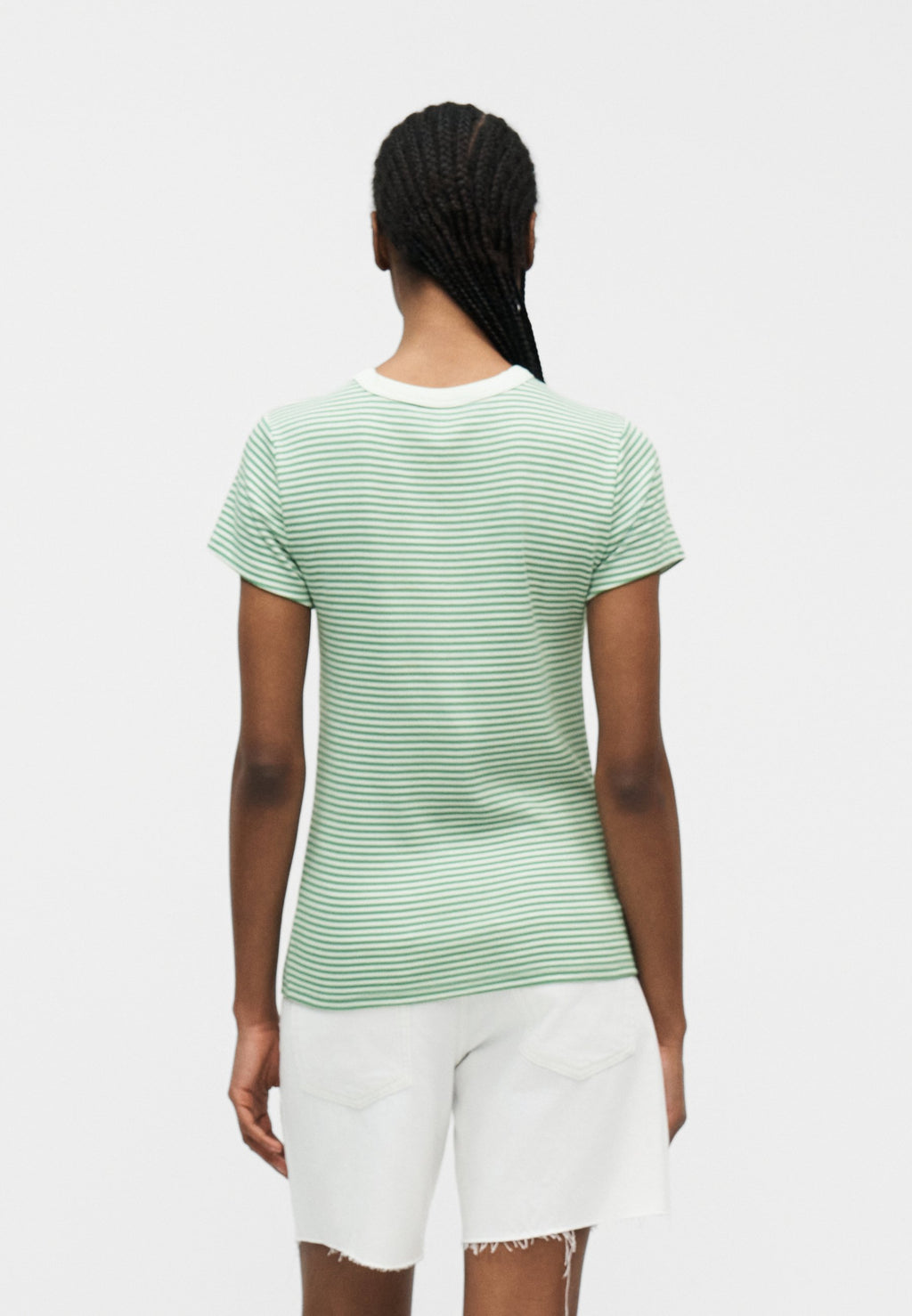 CREW - Print T-shirt - green/white