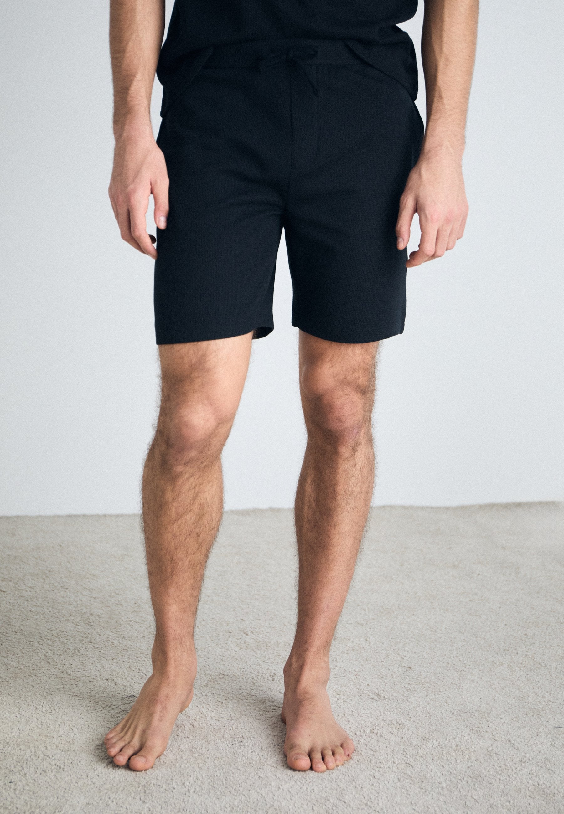WAFFLE - Pyjama bottoms - black