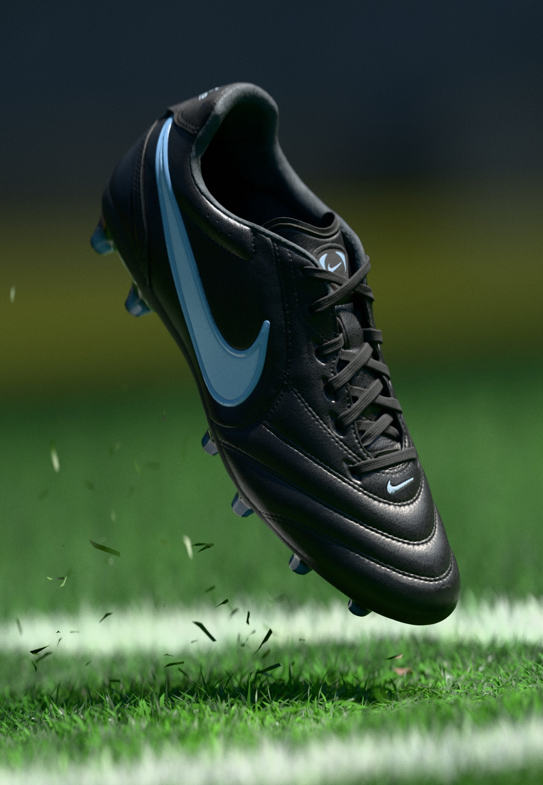 TIEMPO LIGERA PRO AG - Football boots artificial grass - black/obsidian/ice blue