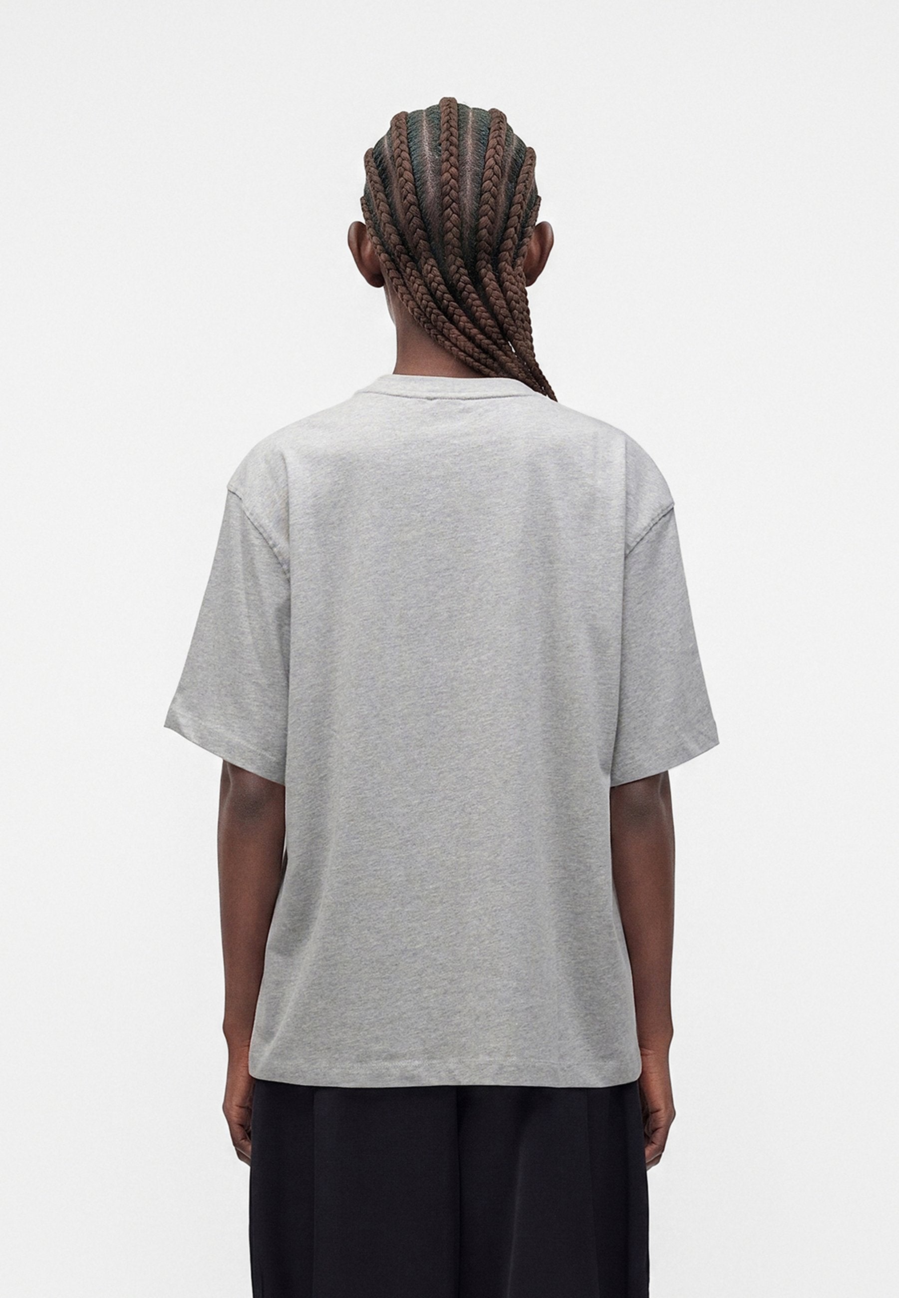 TEE - Basic T-shirt - medium grey heather