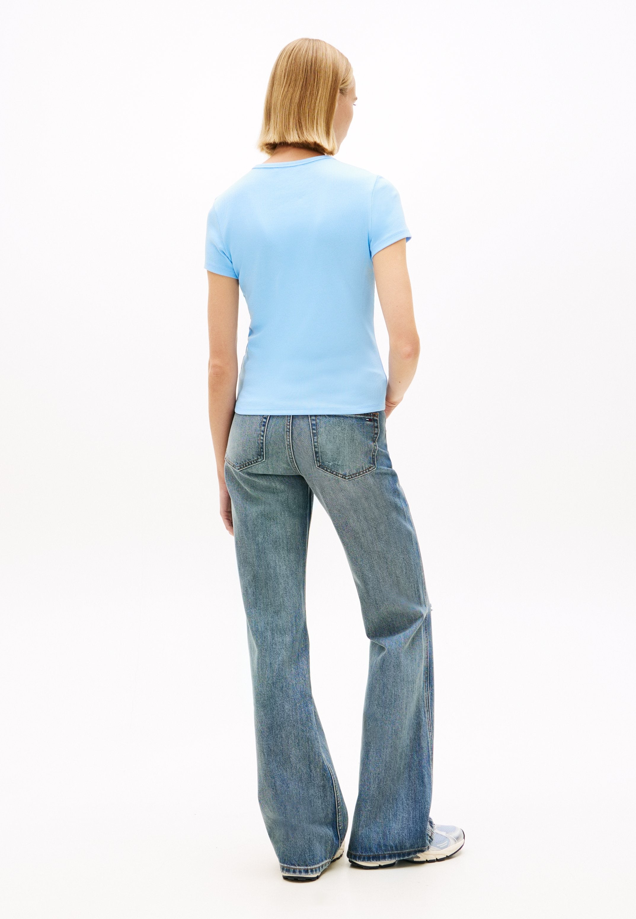 SLIM FIT - Print T-shirt - light powdery blue