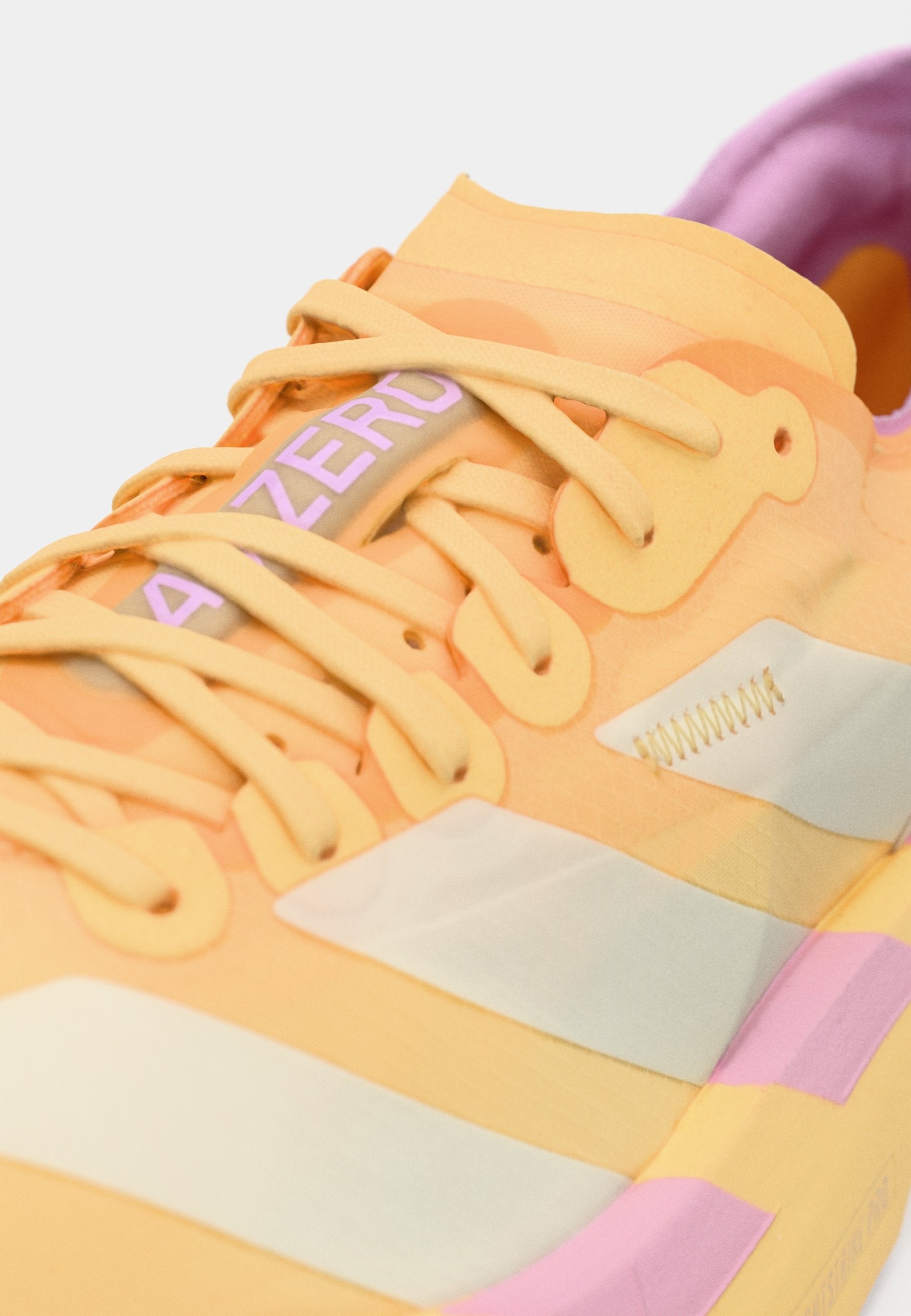 ADIZERO ADIOS PRO 4 - Road running shoes - ice tangerine/ice gold-coloured metallic/bliss lilac