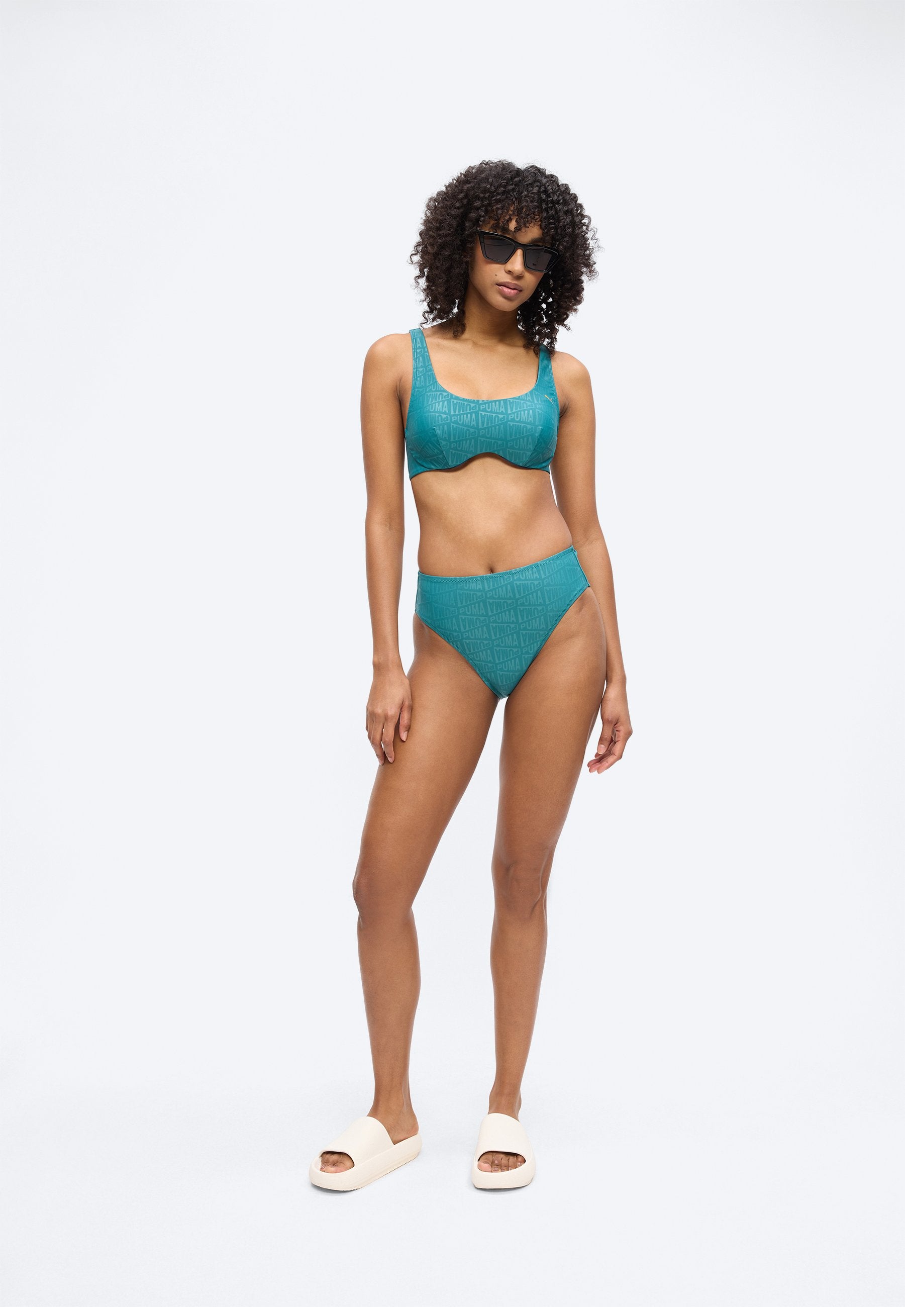 SWIM KADIN KABARTMALI U YAKA - Bikini üstü - zümrüt buz
