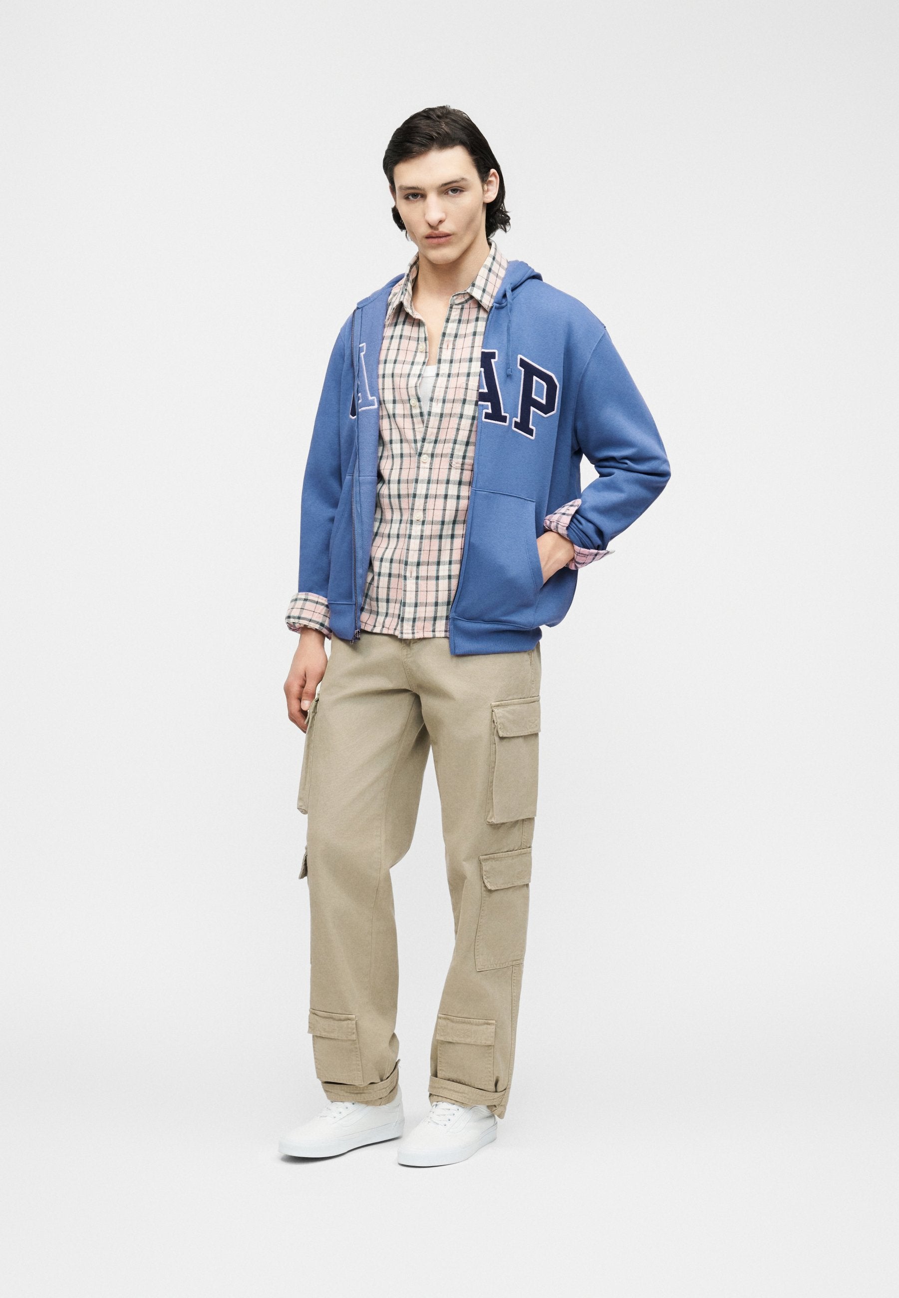 HERITAGE LOGO - Zip-up sweatshirt - bainbridge blue
