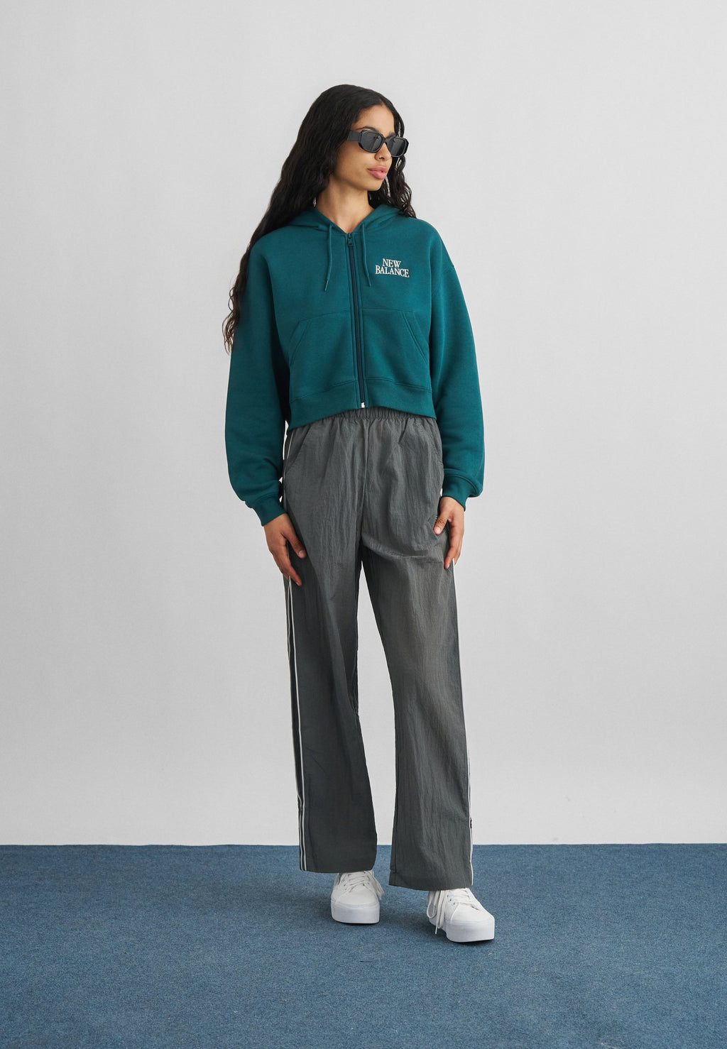 LINEAR HERITAGE FULL ZIP - Zip-up sweatshirt - medusa green