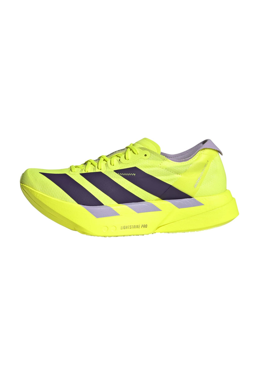 ADIZERO ADIOS PRO 4 - أحذية جري على الطرق - أصفر شمسي/أورورا برقوق/برقوق بودرة