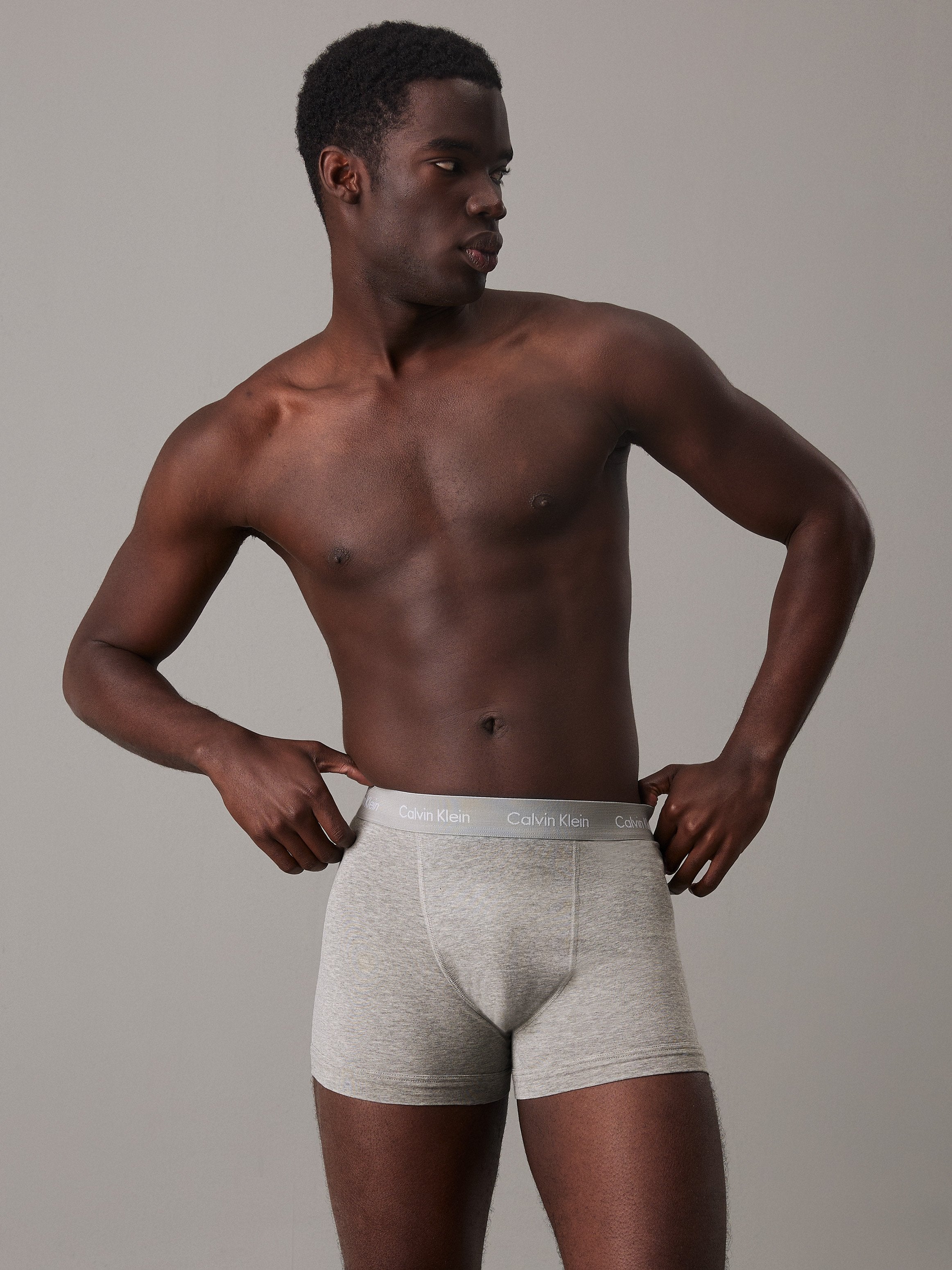 TRUNK COTTON STRETCH 3 PACK  - Trunks - grey heather