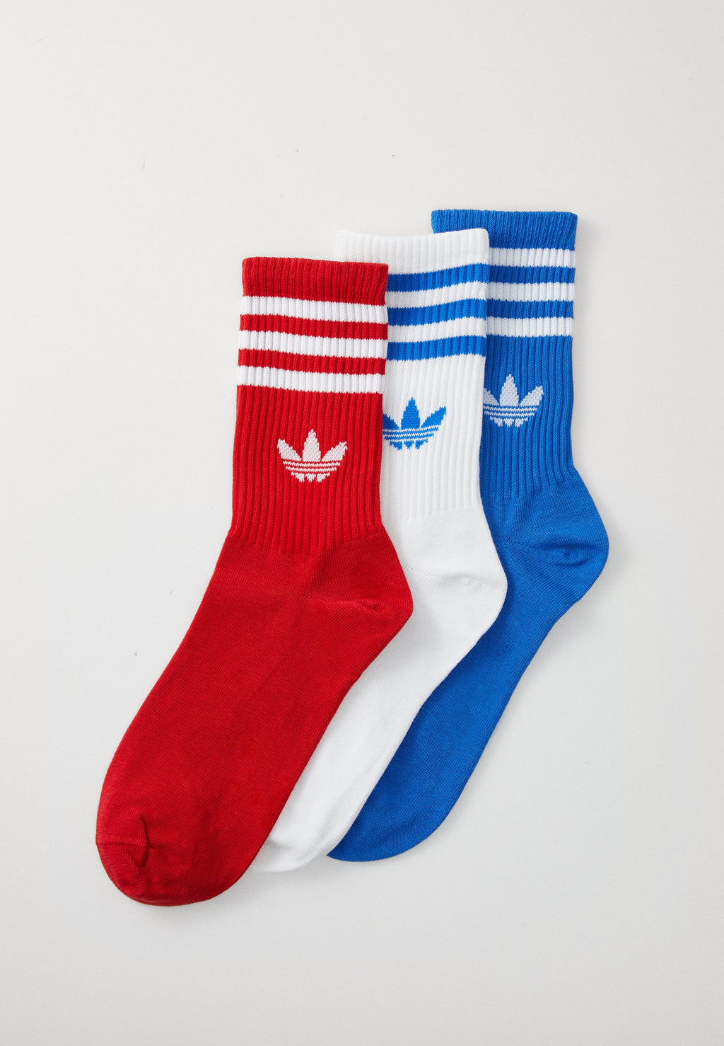 STRIPES CREW UNISEX 3'LÜ PAKET - Çorap - better scarlet/blue/white