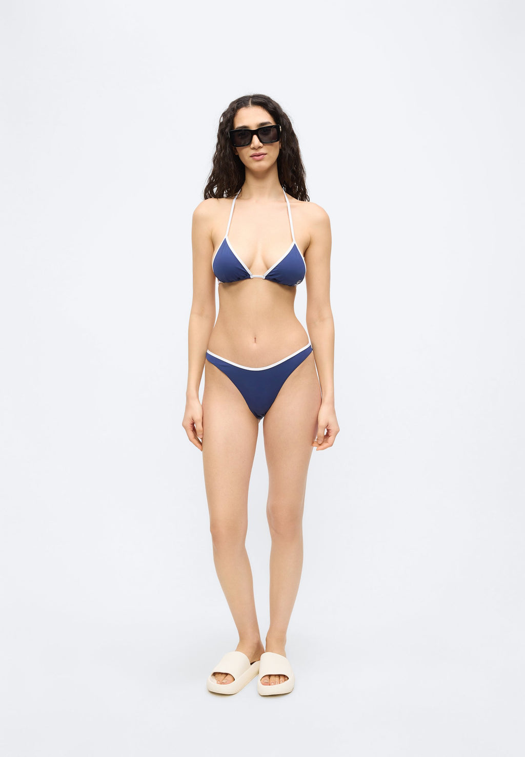 ESSENTIALS TRIANGLE - Bikini top - preppy navy