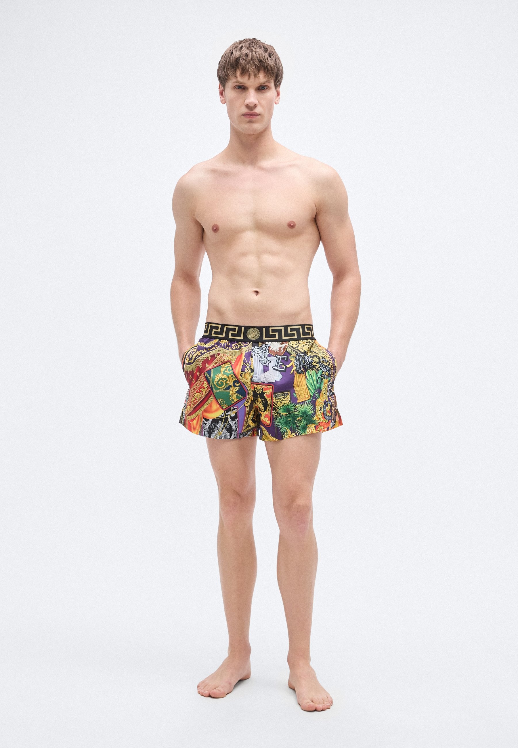 SWIM PATCHWORK PRINT NEW LOGO - Swimming shorts - multicolor