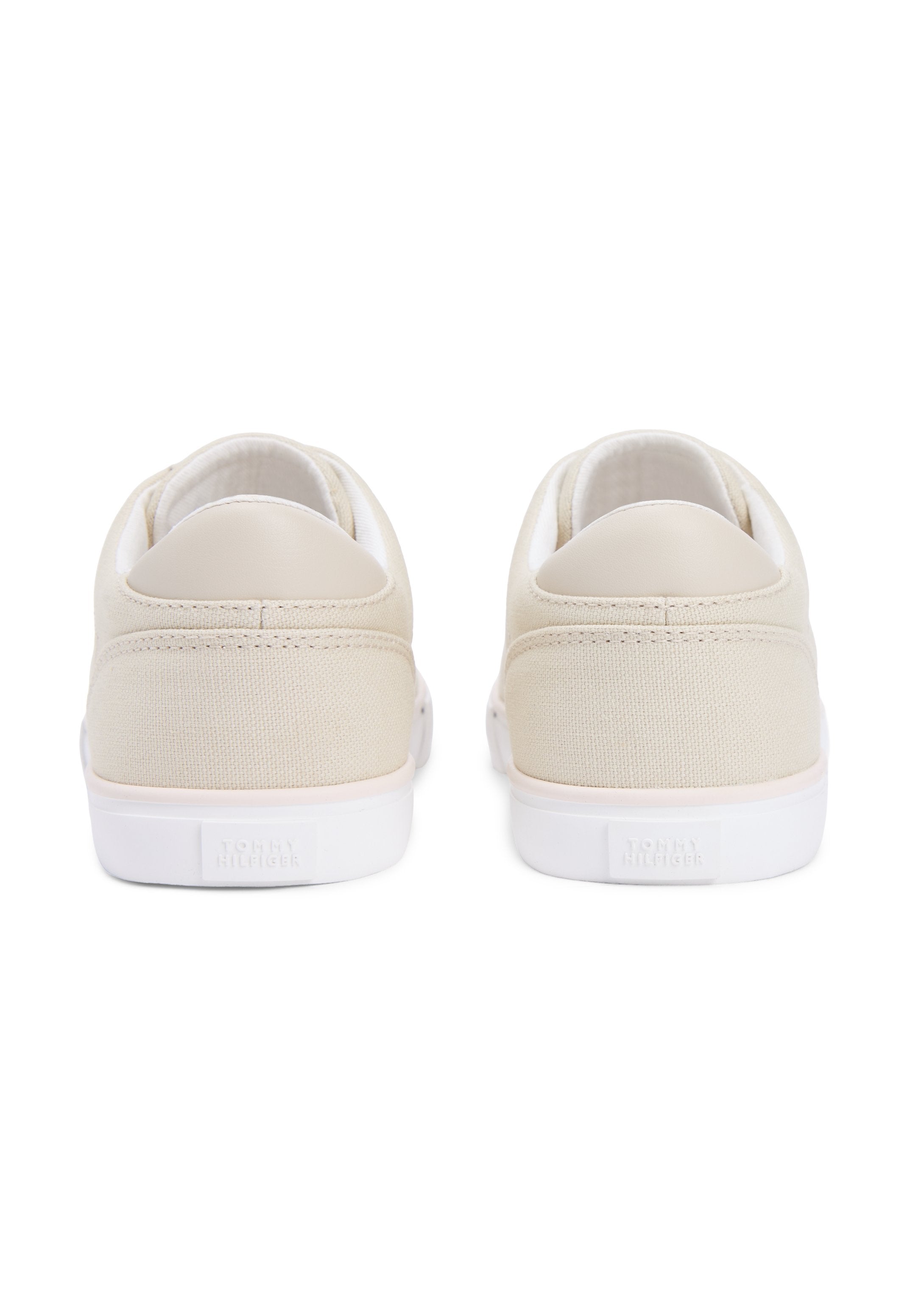 LOW PROFILE CANVAS LACE-UP TRAINERS - Trainers - classic beige