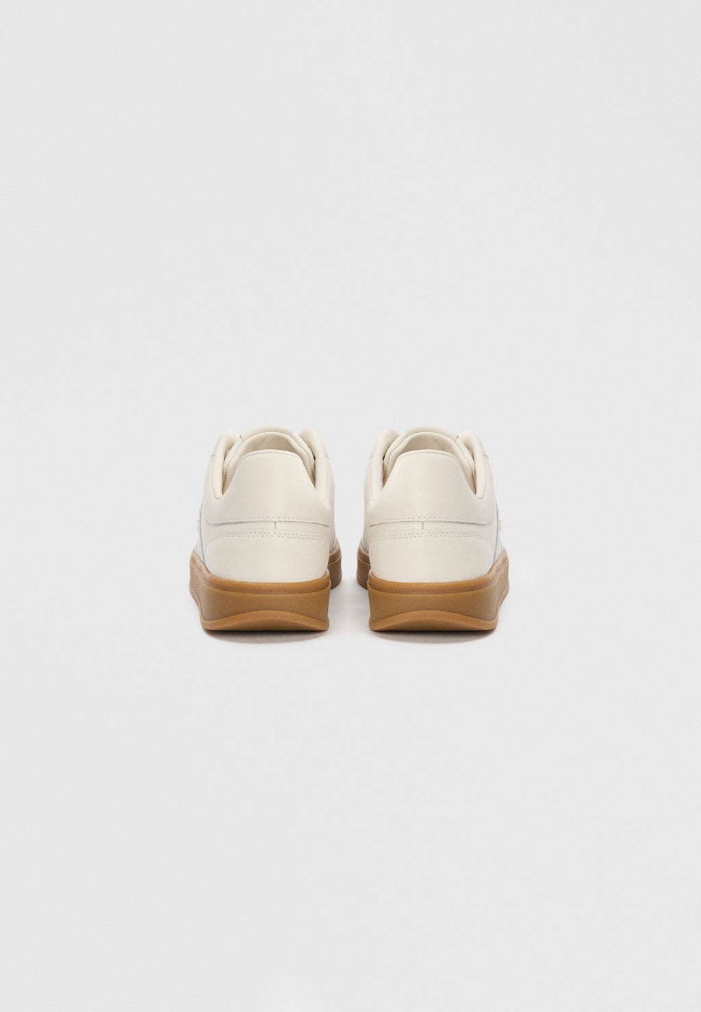 TH MONOGRAM LEATHER COURT TRAINERS - Trainers - soft cream